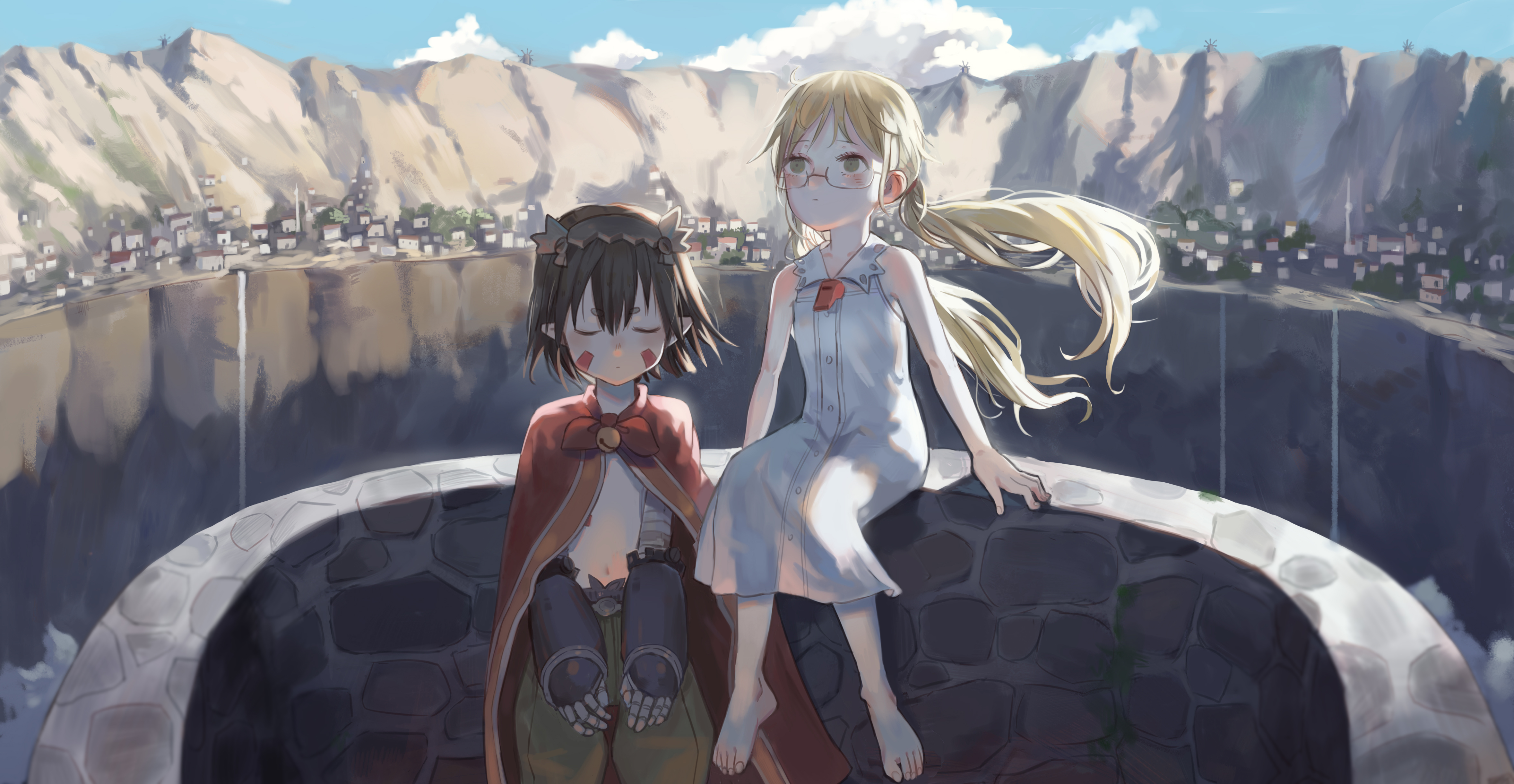 Wallpapers made in abyss an anime girls on the desktop