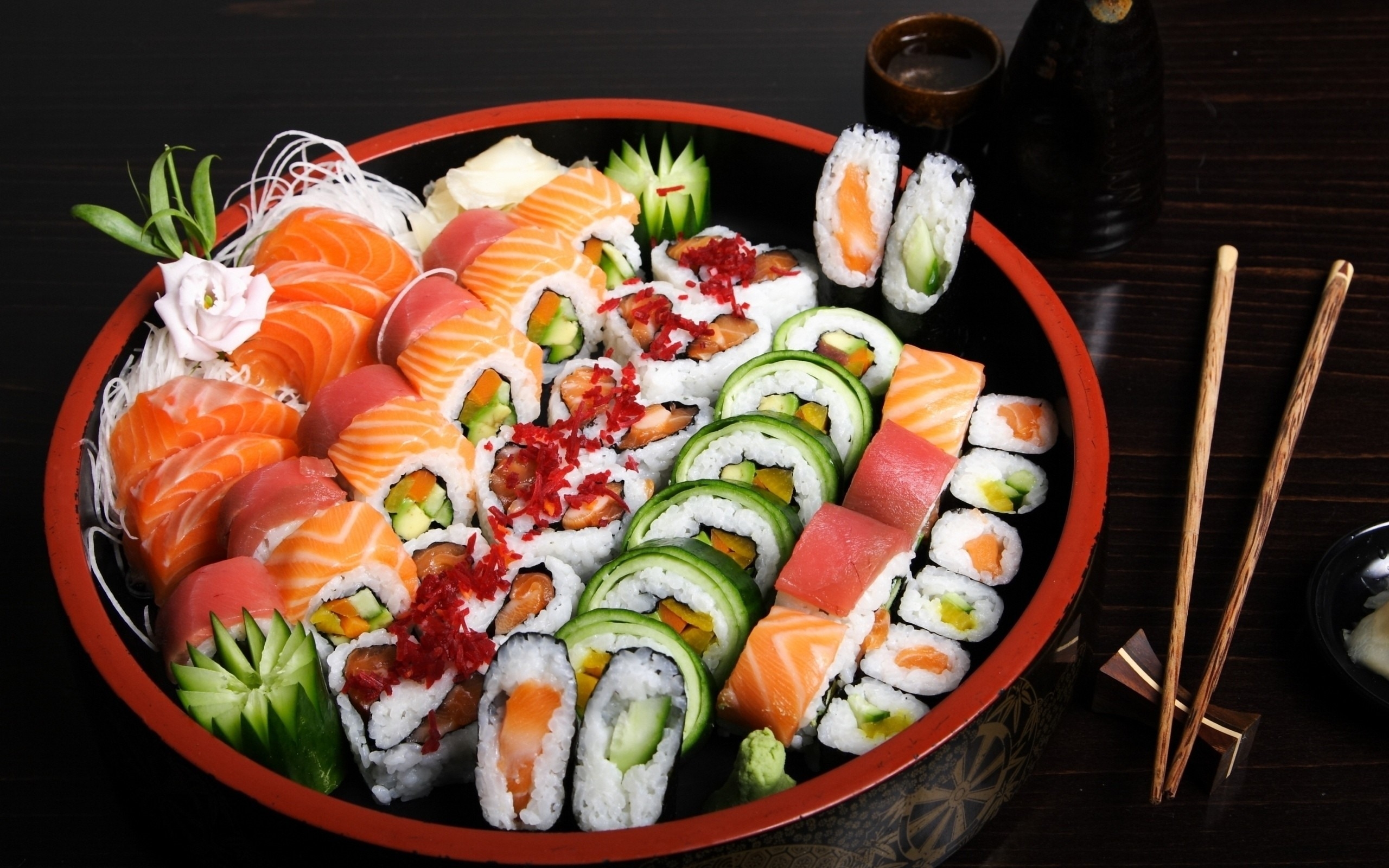 Фото бесплатно обои суши, японская кухня, азиатская кухня