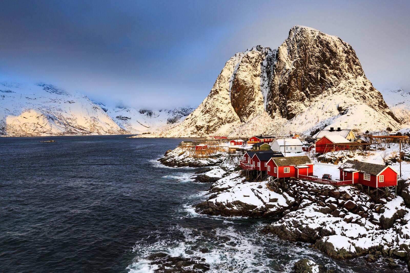 Обои здания Норвегия Лофотенские острова на рабочий стол