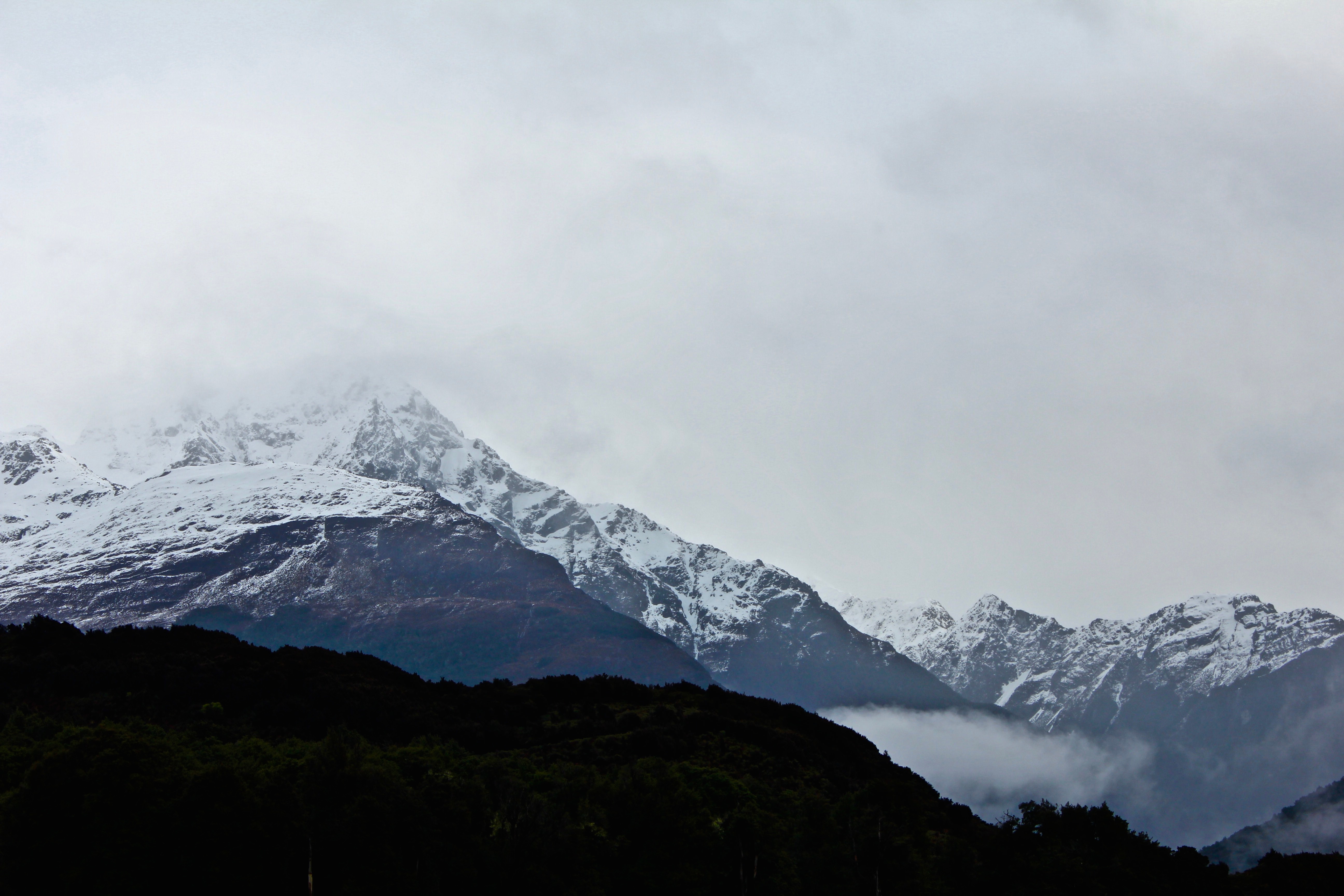 Wallpapers snow on the mountains weather Alps on the desktop