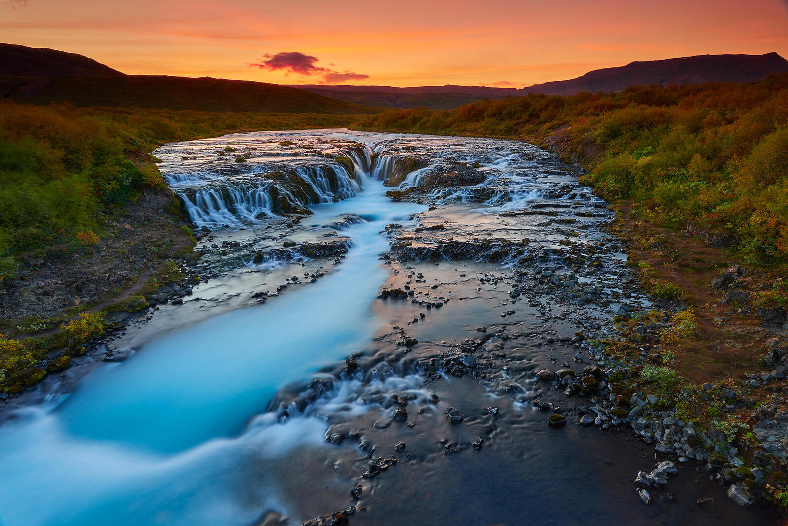 Обои Исландия река водопад на рабочий стол