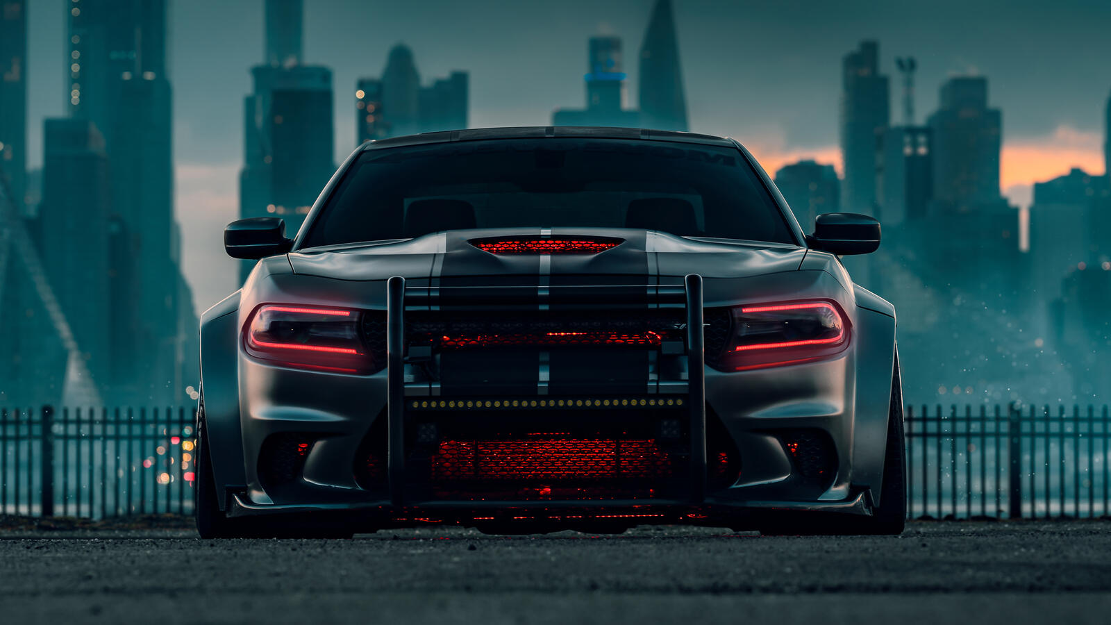 Wallpapers Dodge Charger cars view from front on the desktop
