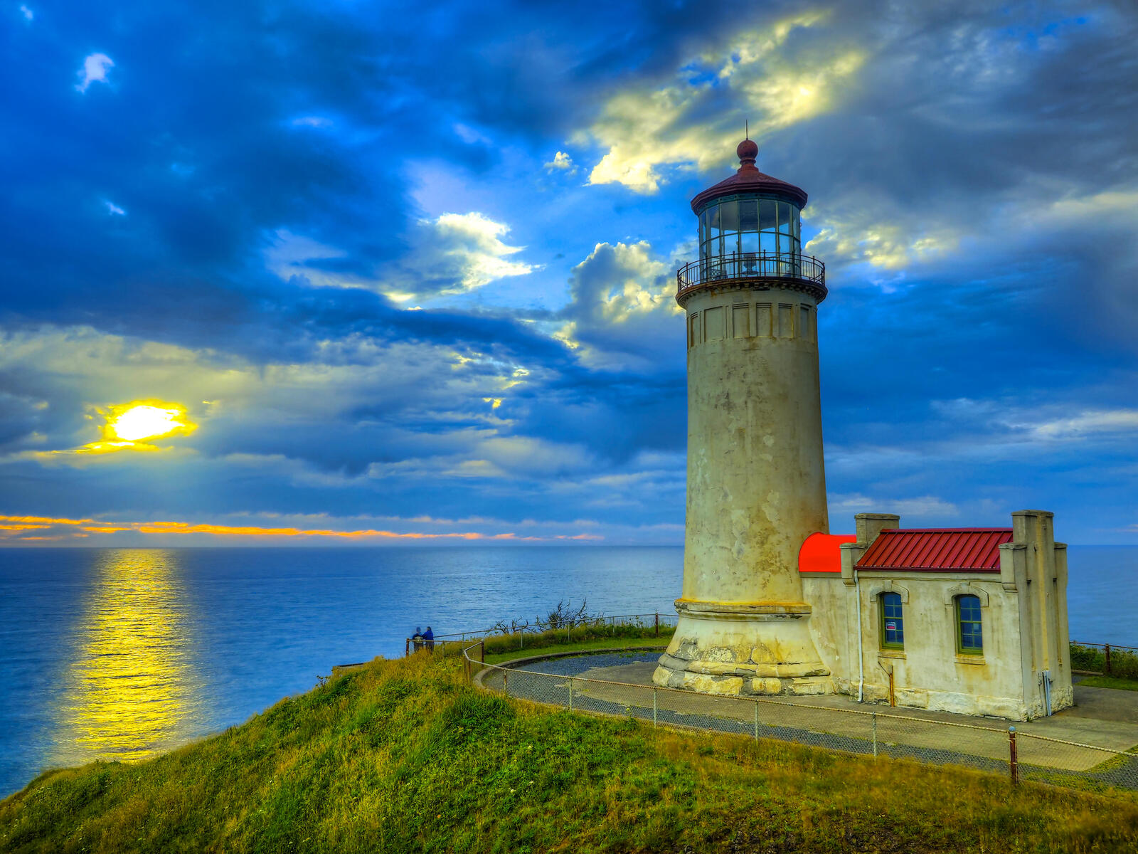 Wallpapers Northern main lighthouse on Cape Disappointment Washington sea on the desktop