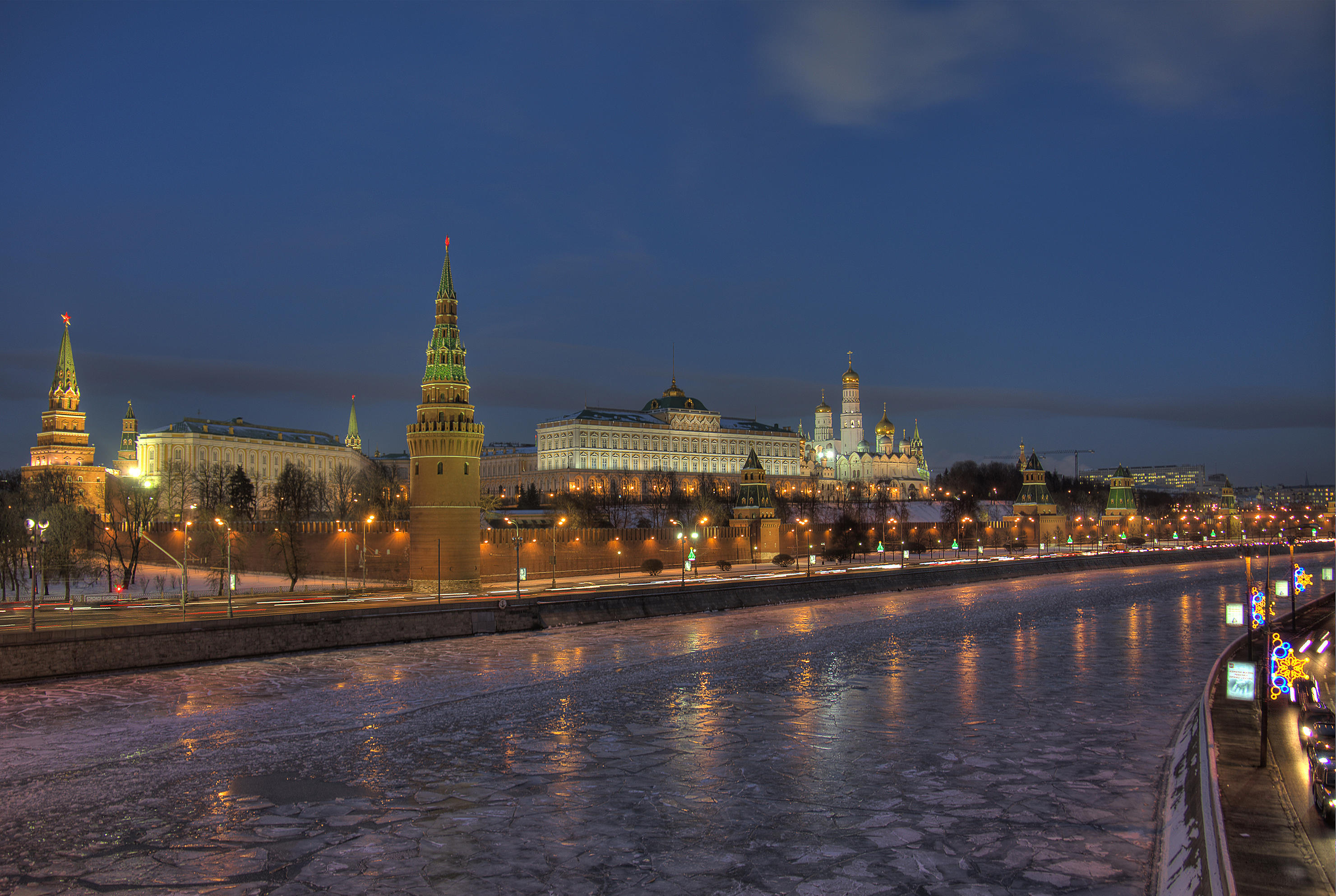 Wallpapers river evening Red Square on the desktop