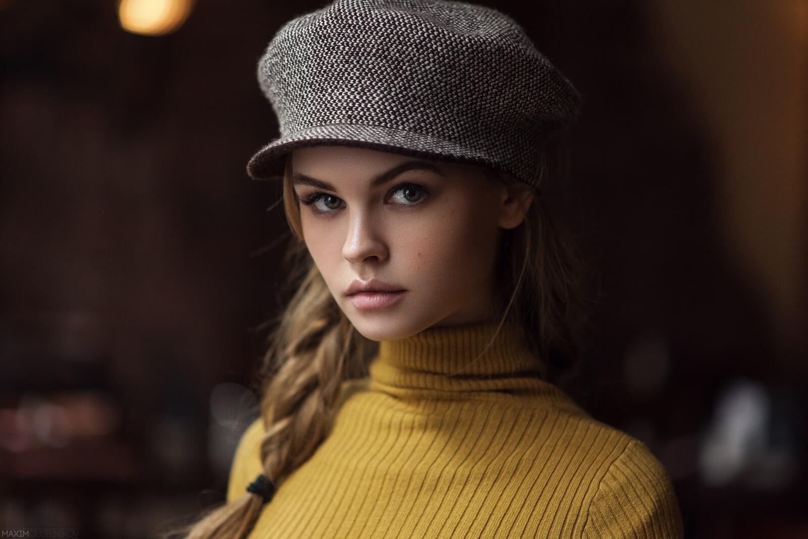 Обои Анастасия Щеглова модель шляпа на рабочий стол