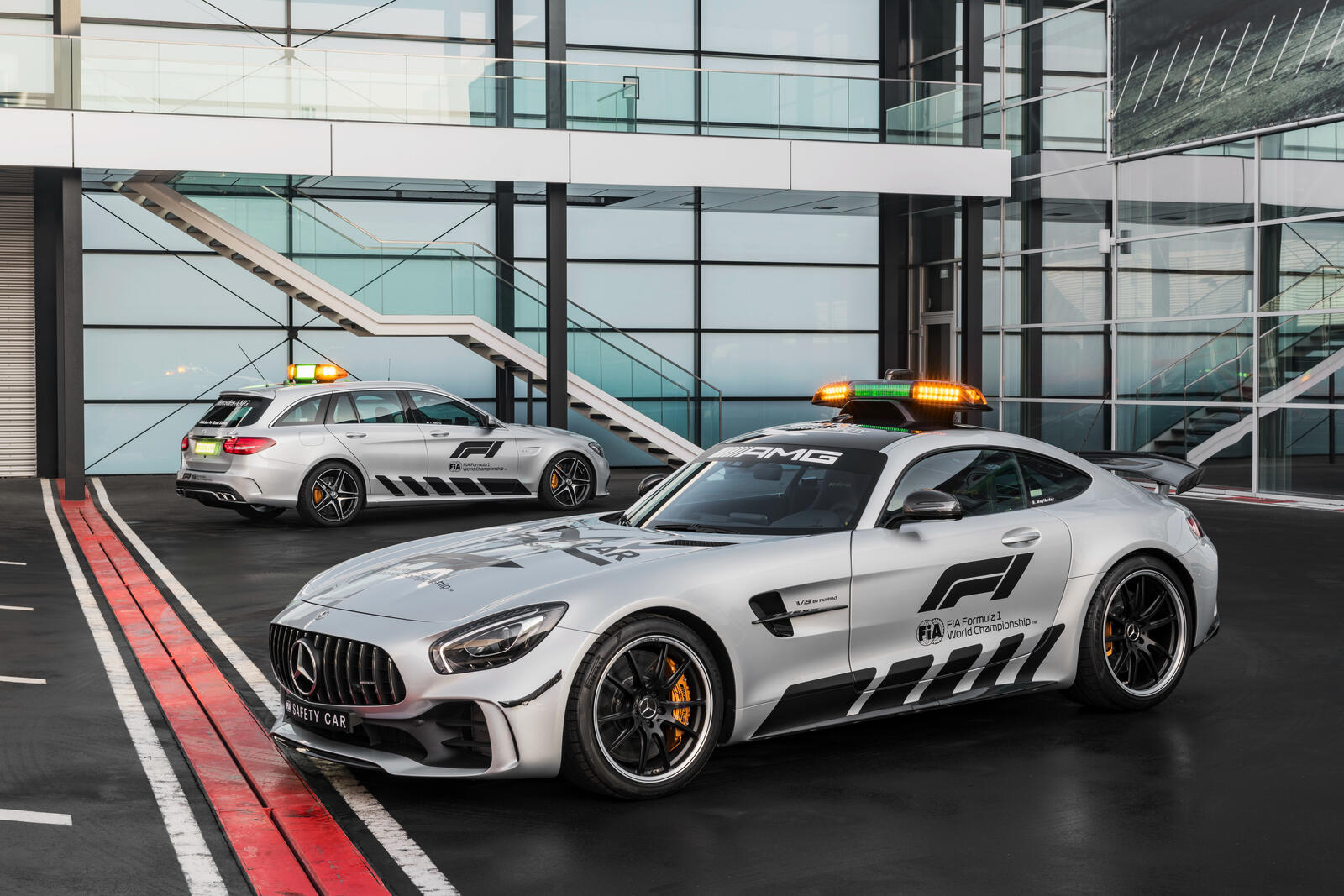 Wallpapers Mercedes AMG GTR two cars Mercedes on the desktop