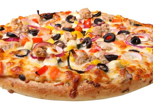 Pizza with olives