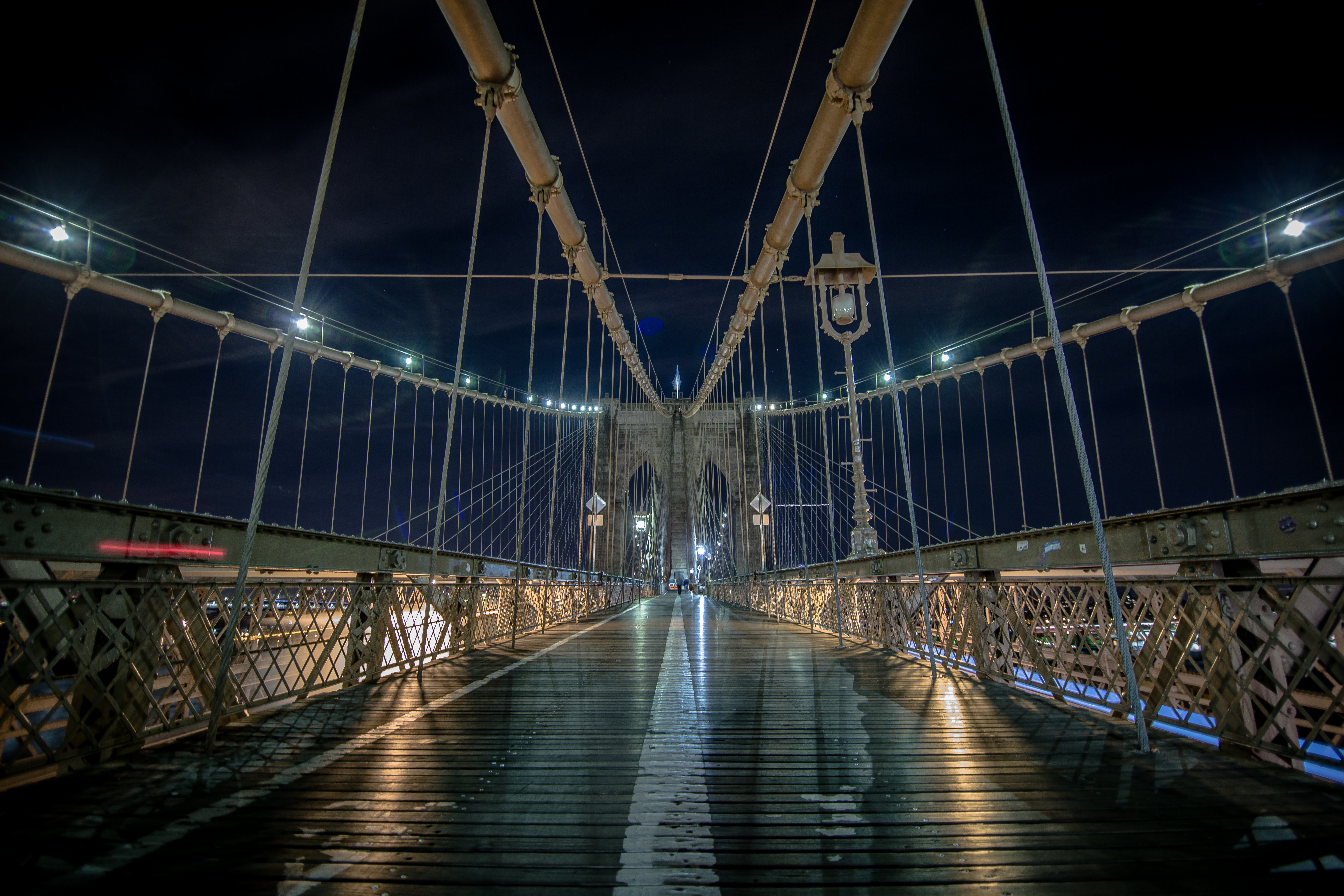 Photo free New York, bridge walkway, city