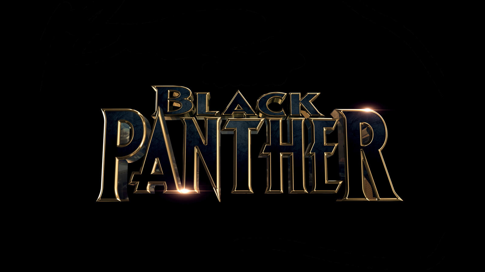 Wallpapers a black panther 2018 movies logo on the desktop