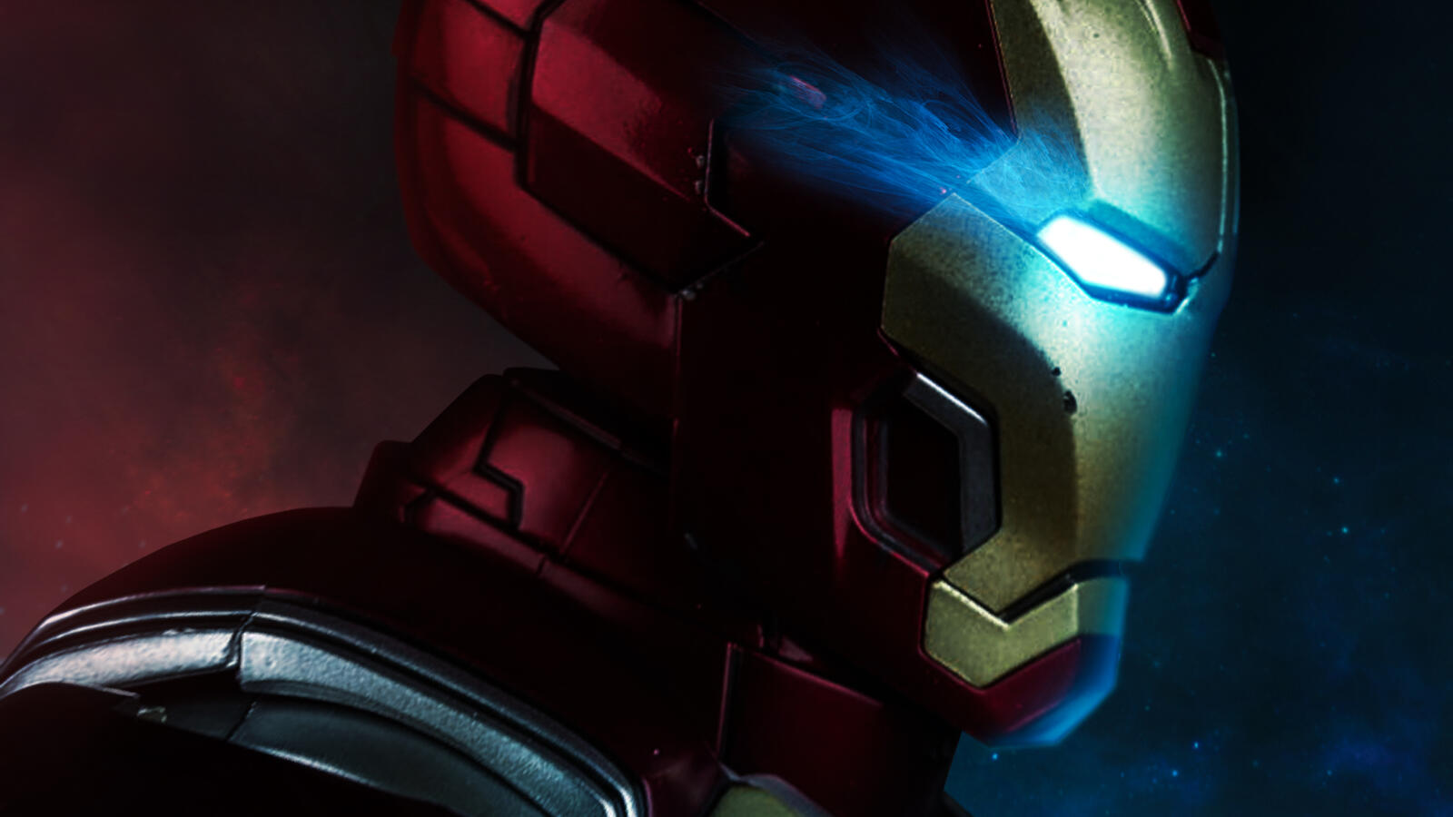 Wallpapers superheroes Iron Man side view on the desktop
