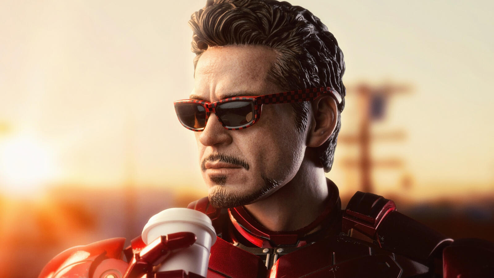 Free photo Iron Man with sunglasses