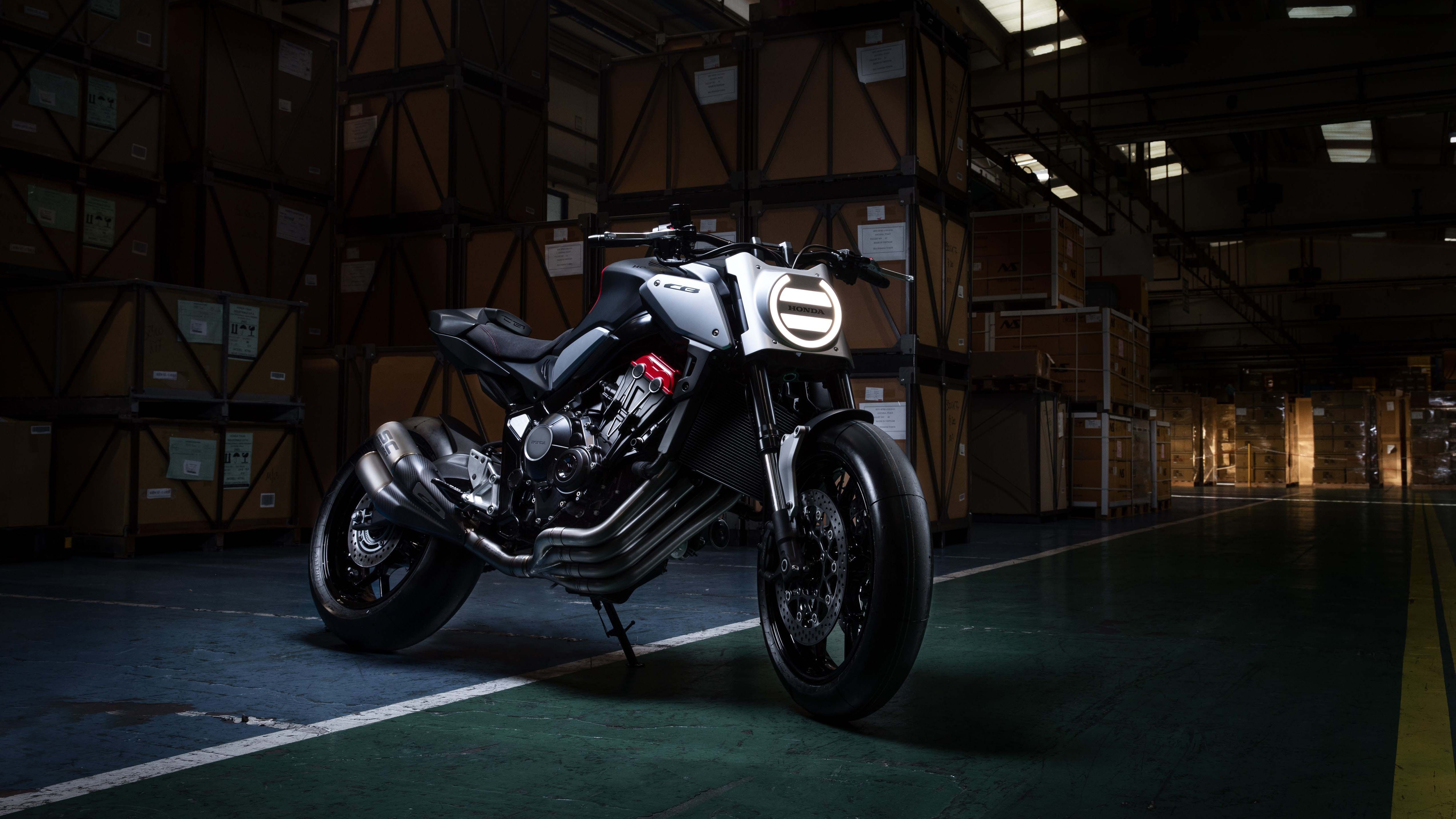 桌面上的壁纸摩托车 侧视图 本田 NEO SPORT CAFE CB650R