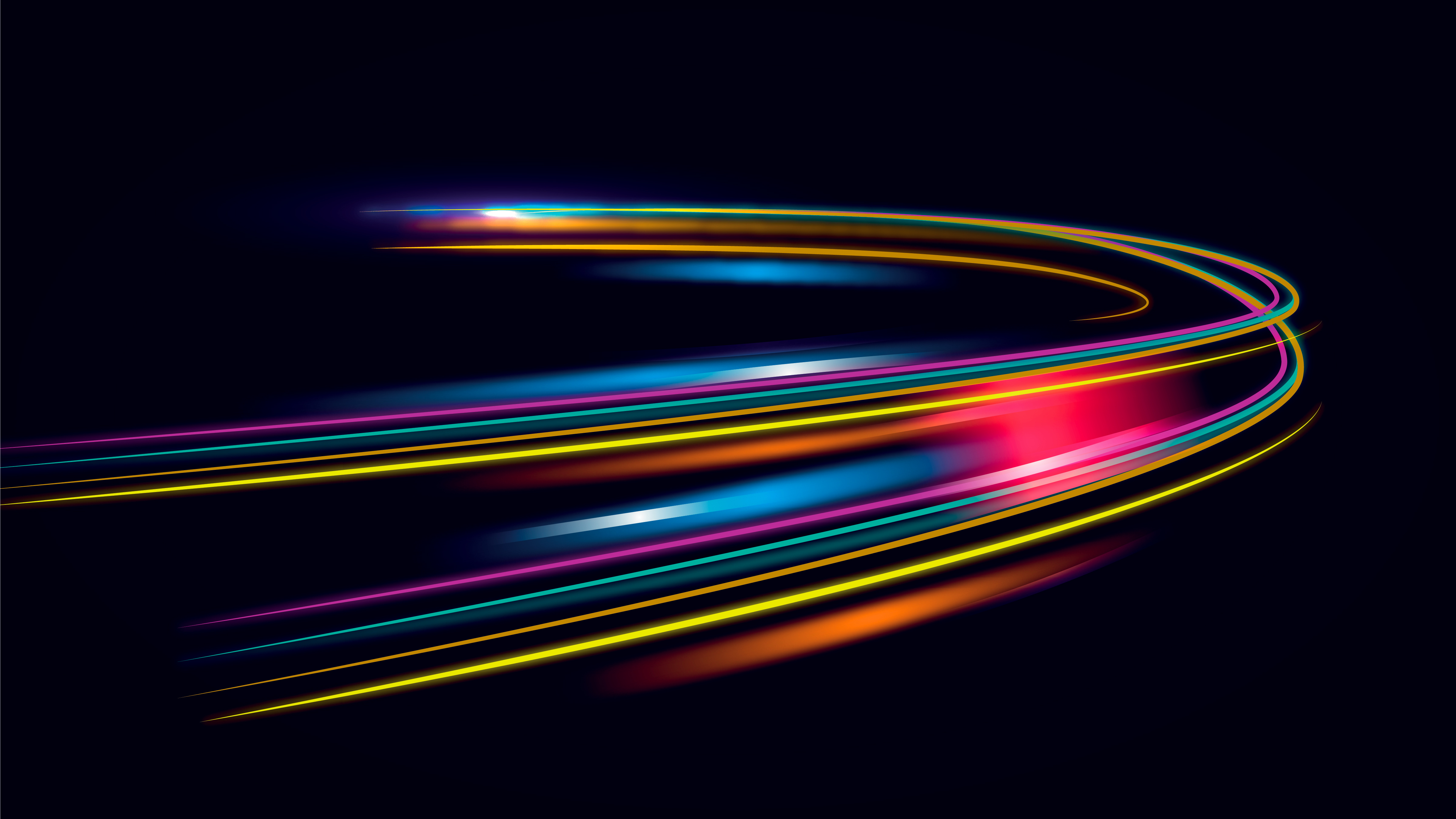 Обои линии разноцветные скорость света на рабочий стол