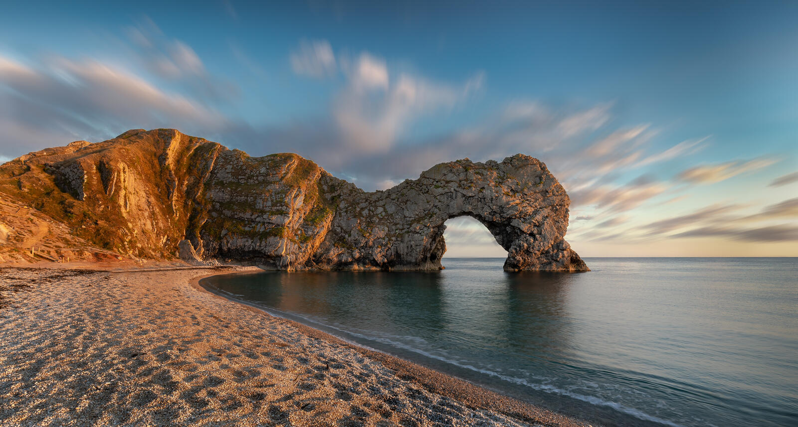 Wallpapers arch rocky shore coast england on the desktop