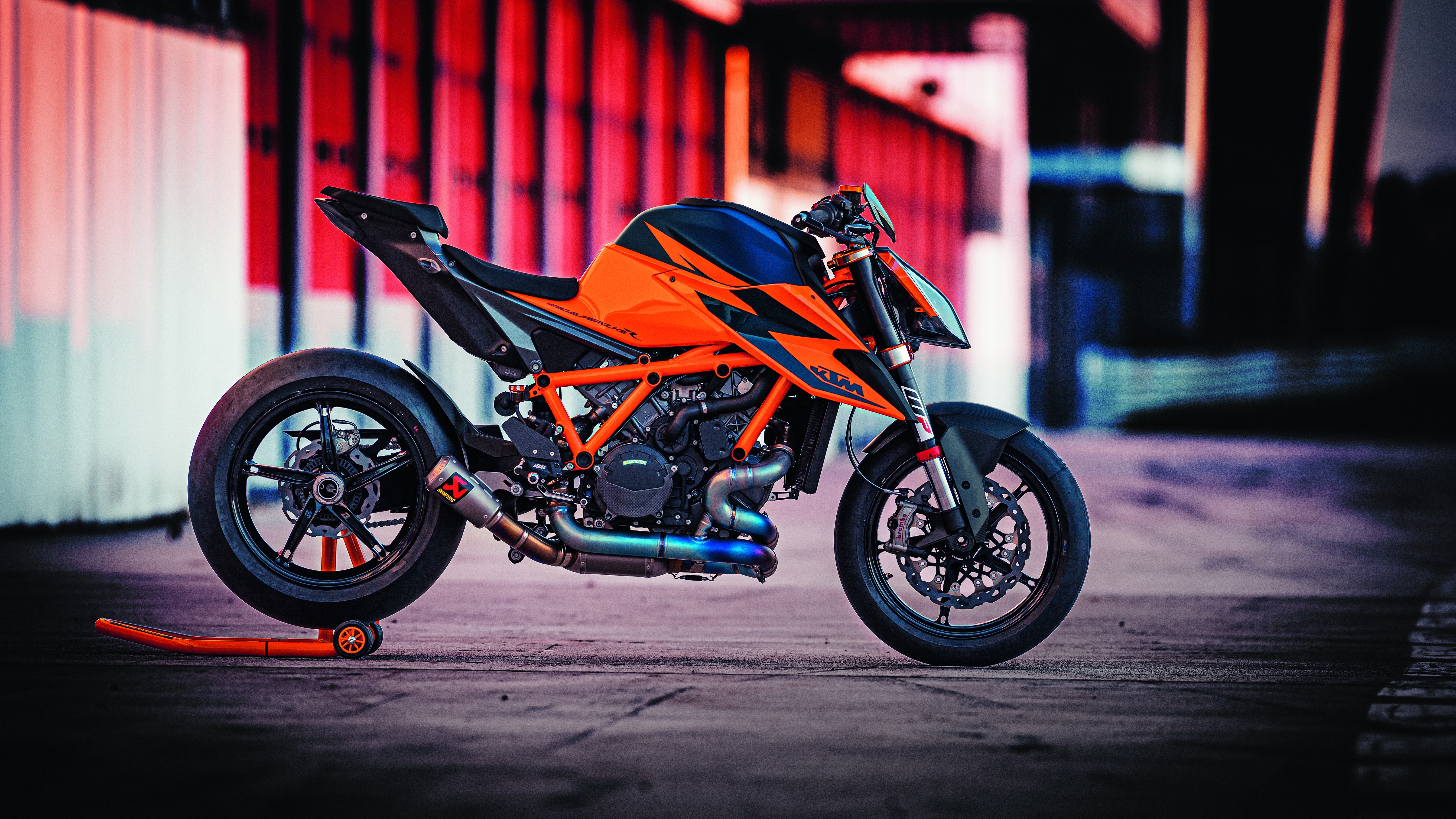 Фото бесплатно обои ktm 1290 super duke r, оранжевый мотоцикл, вид сбоку