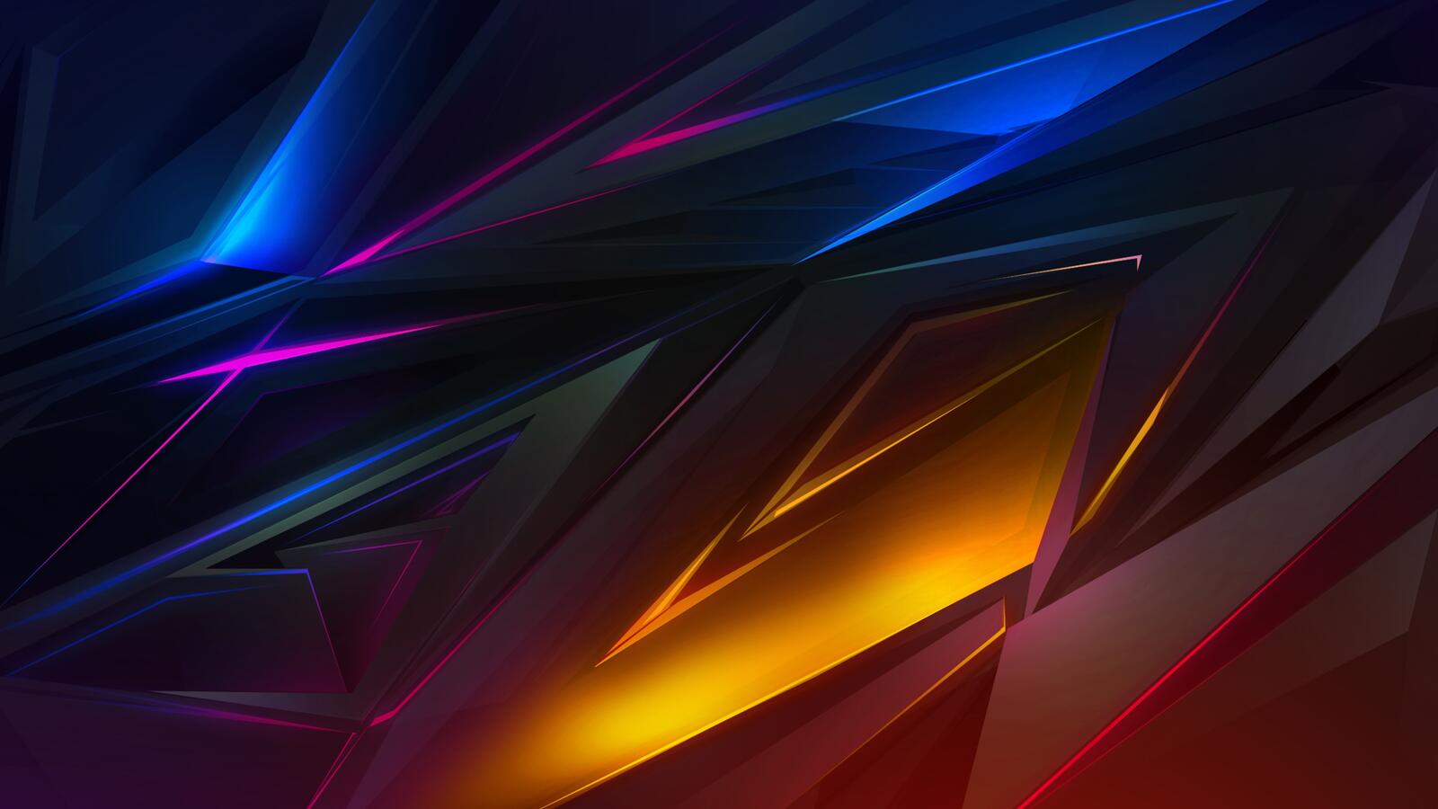 Wallpapers wallpaper colorful triangles glowing modern on the desktop