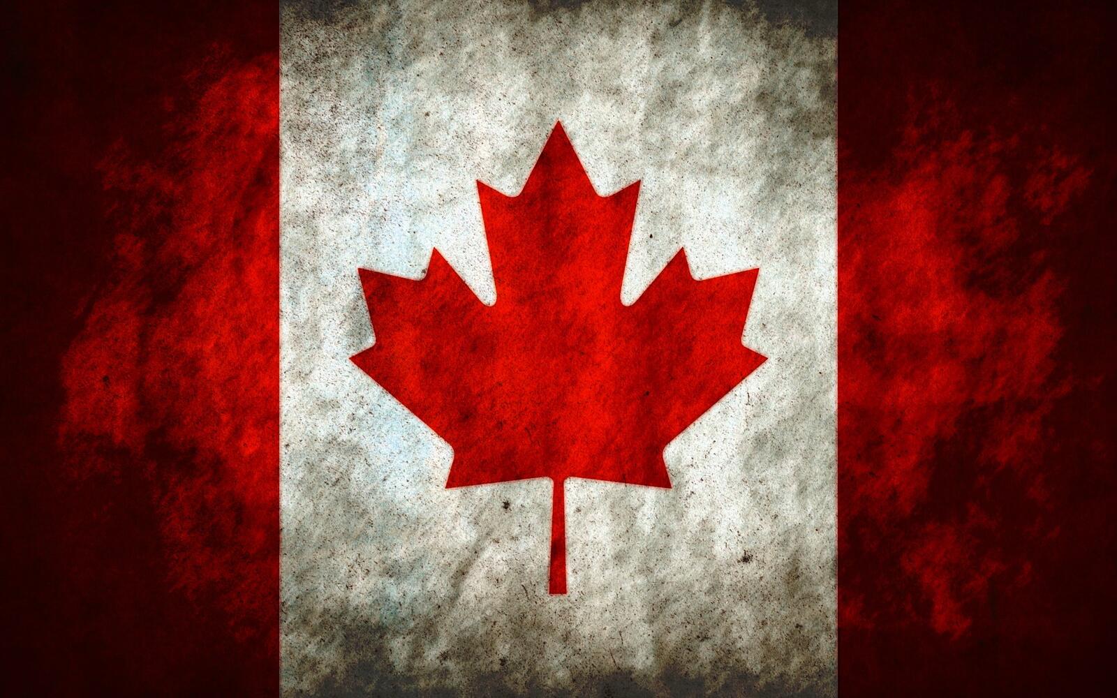 桌面上的壁纸加拿大 加拿大国旗 红色