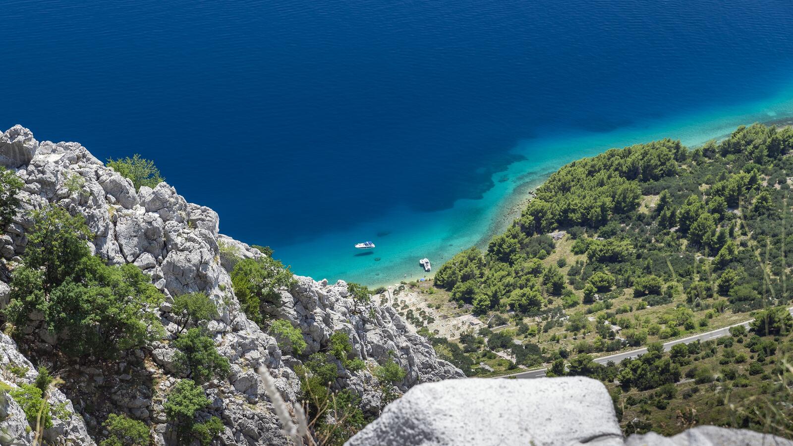 Обои Хорватия живописный вид океан на рабочий стол