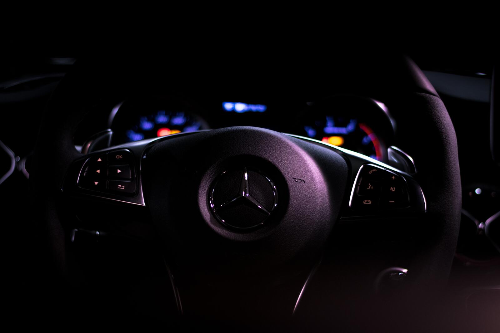 Wallpapers cars steering wheel Mercedes Benz on the desktop