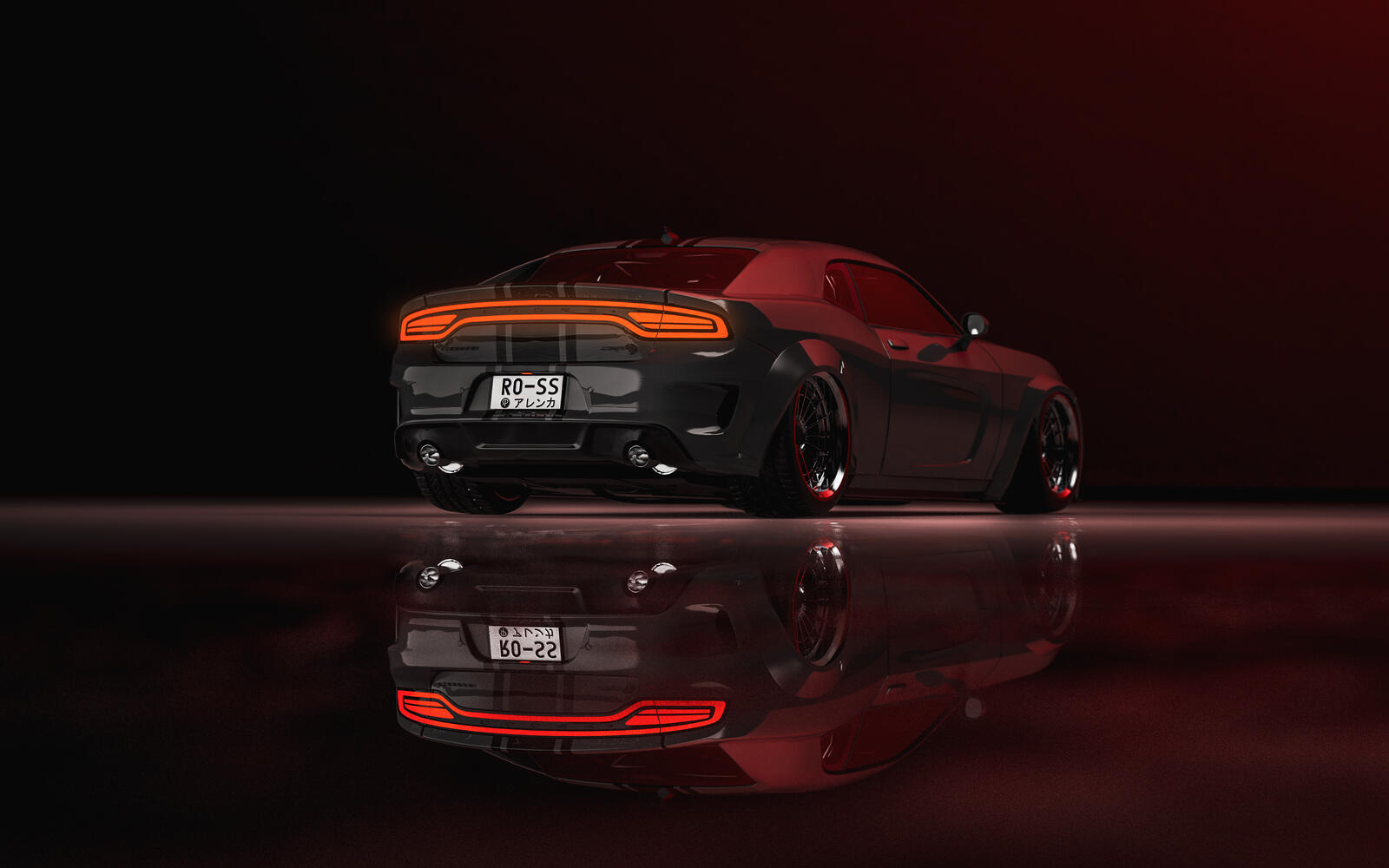 Free photo Renderings of the Dodge Charger rear view image