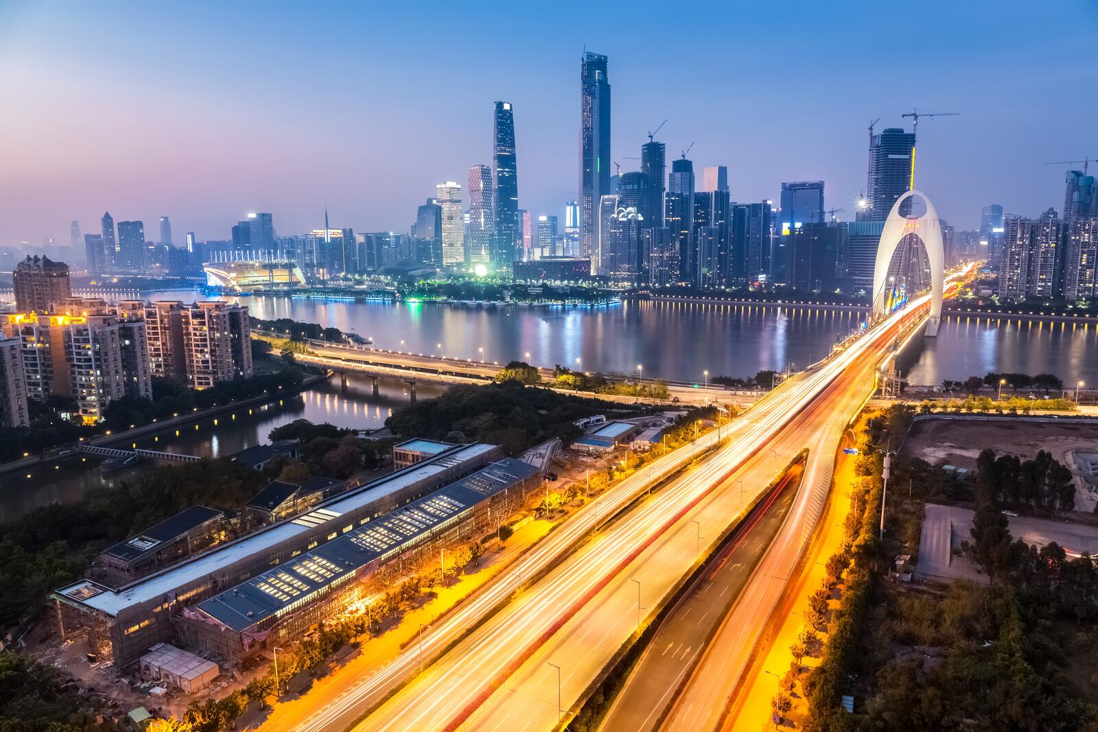 Обои Гуанчжоу Китай мост на рабочий стол