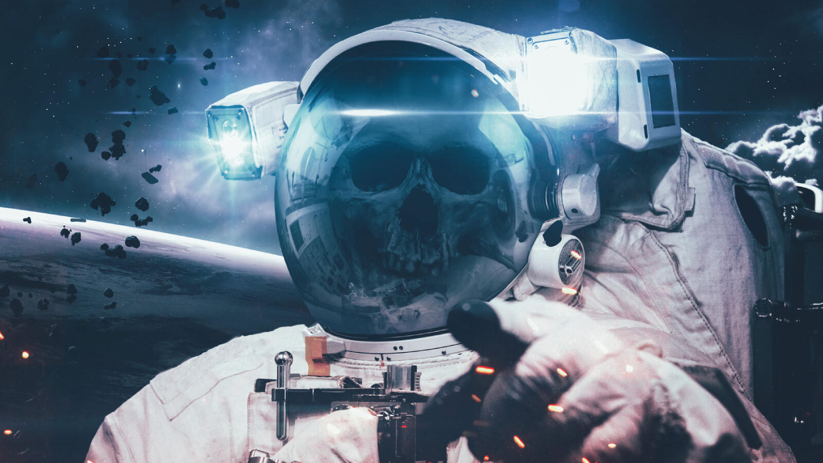 Обои космонавт цифровое искусство рендеринг на рабочий стол