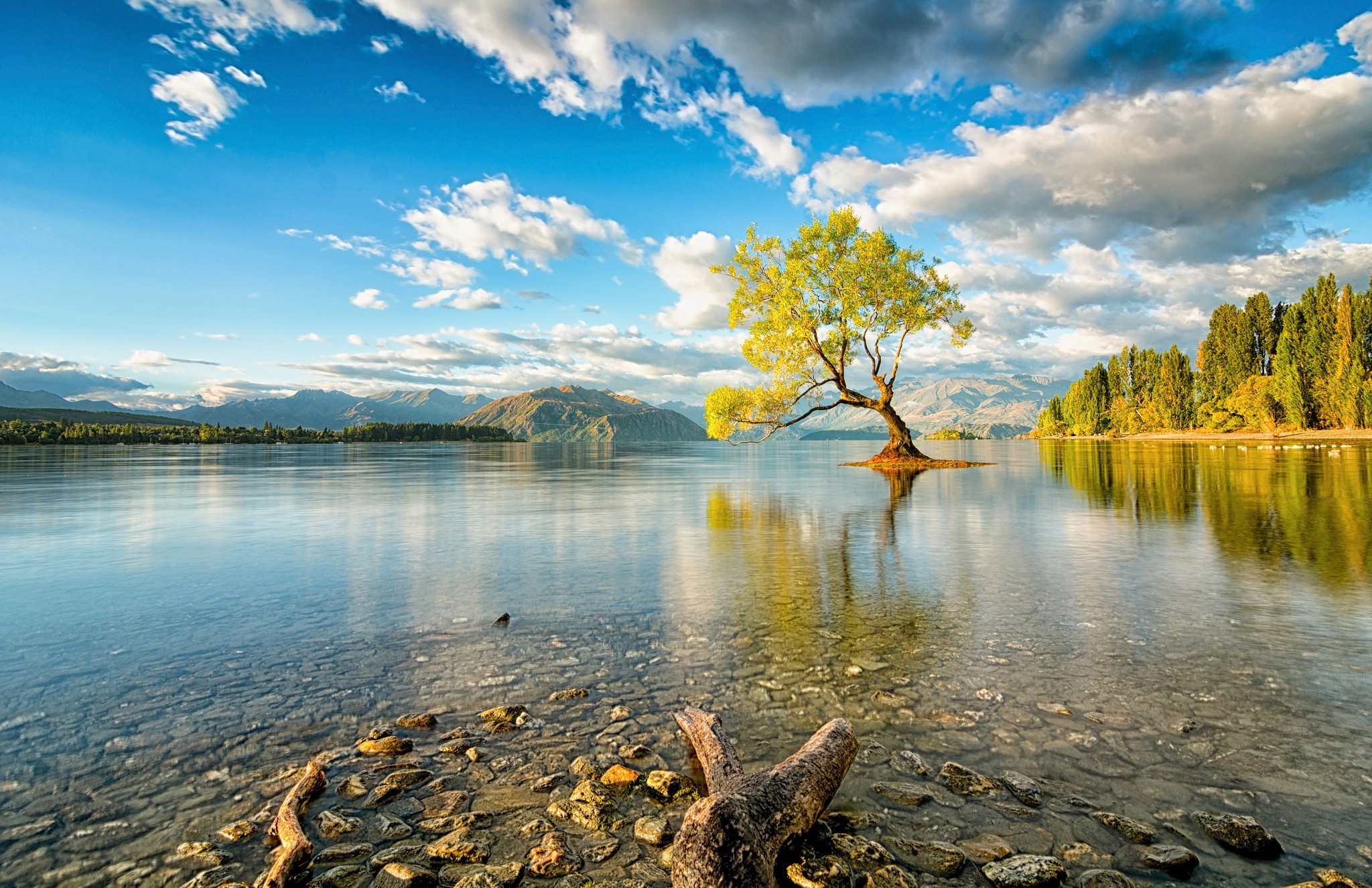 Обои озеро природа Новая Зеландия на рабочий стол