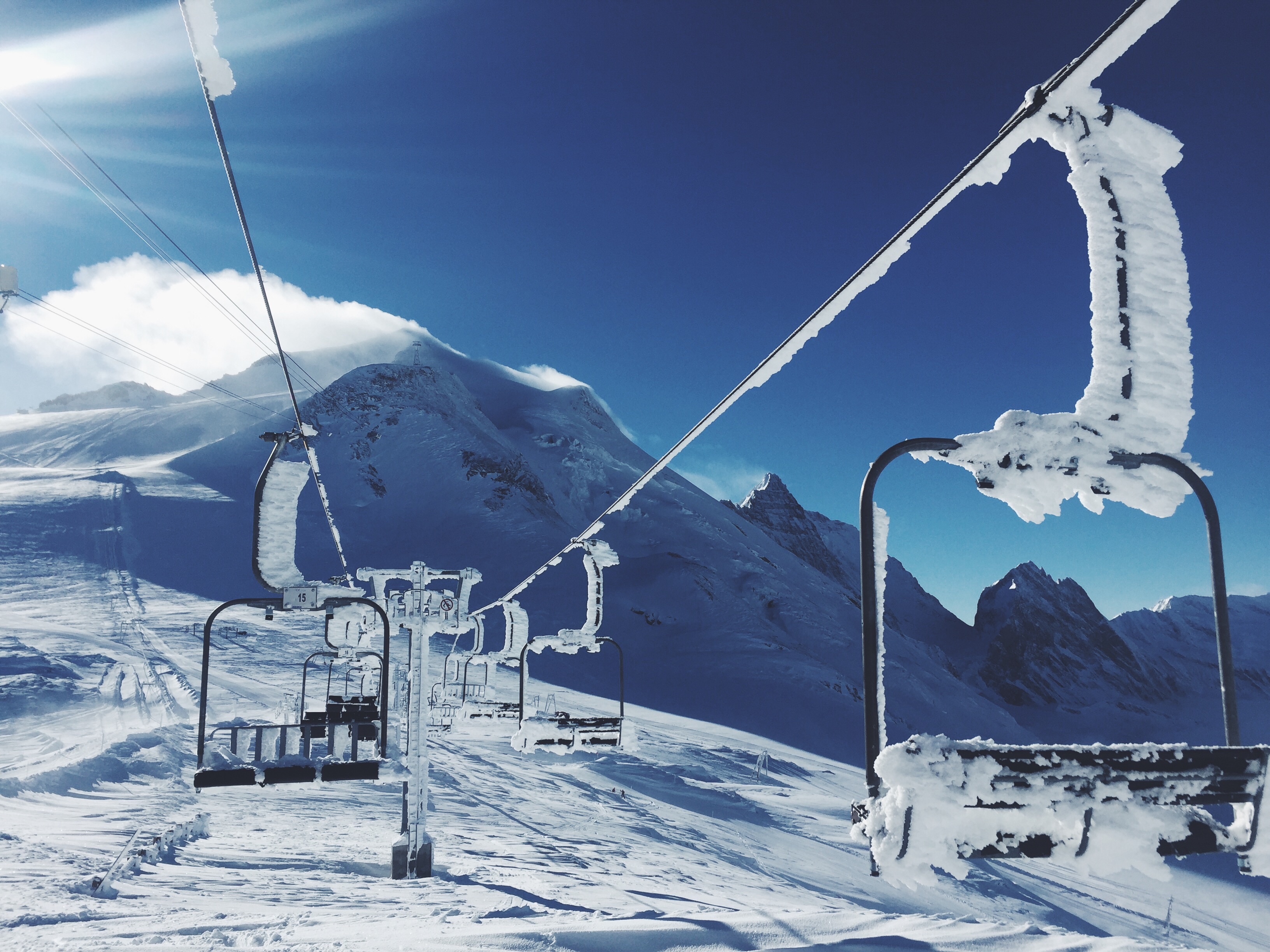 Photo free track, snow, snow mountain