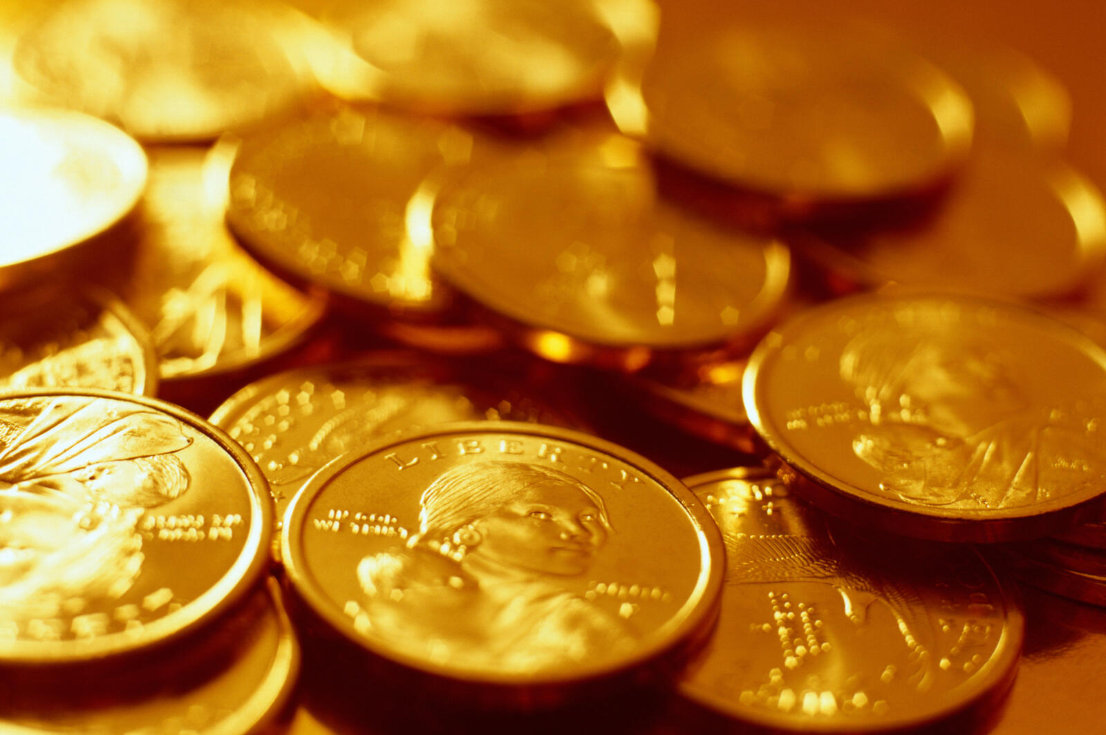 Бесплатное фото Золотые монетки