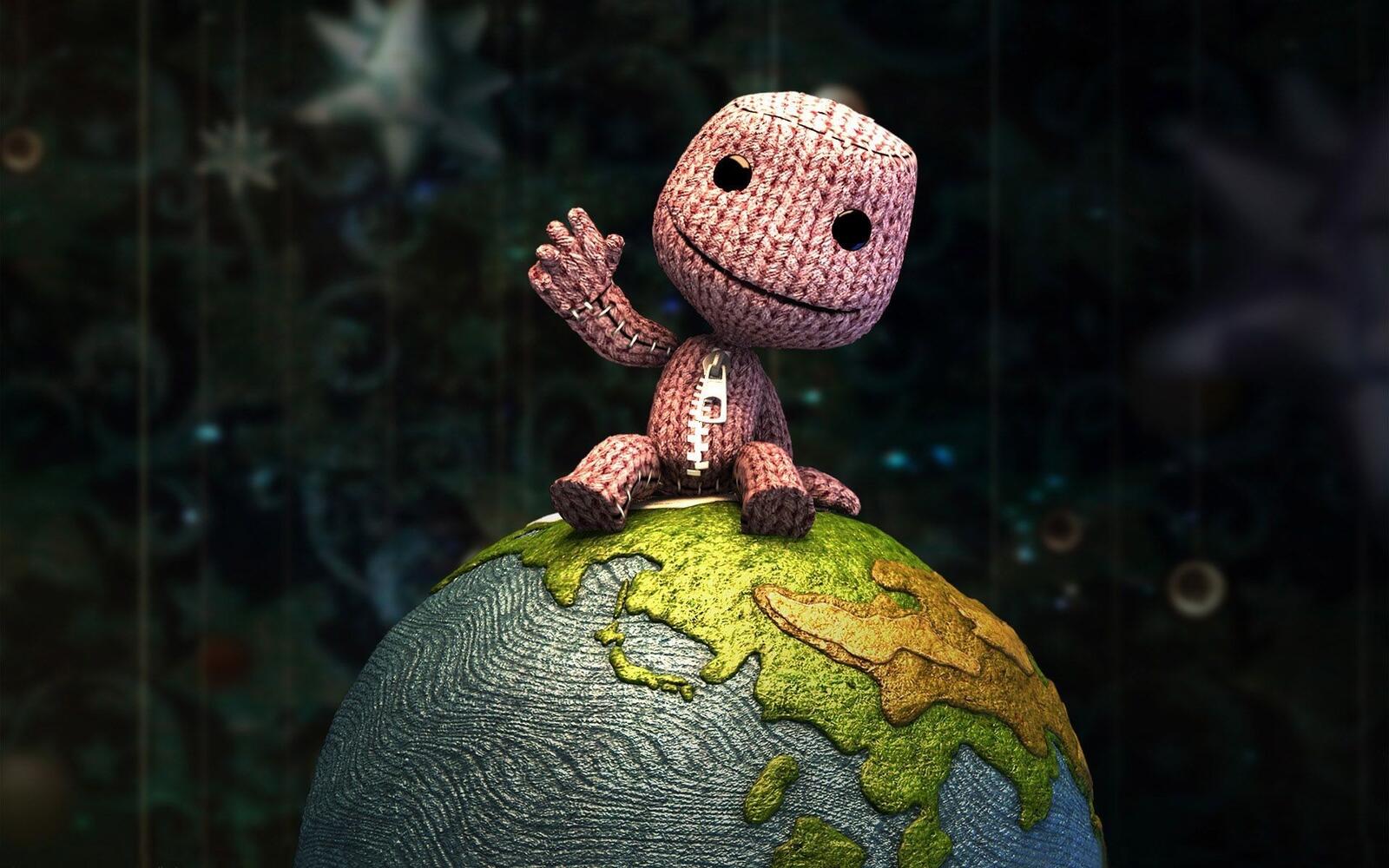 Wallpapers happy little big planet a toy on the desktop