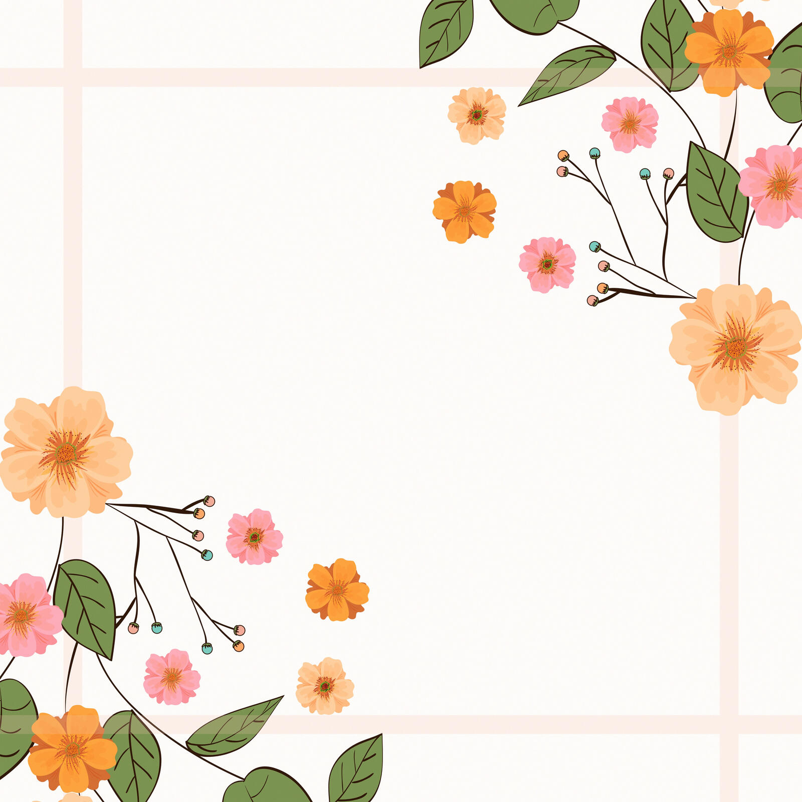 Wallpapers flower leaf template greeting card on the desktop