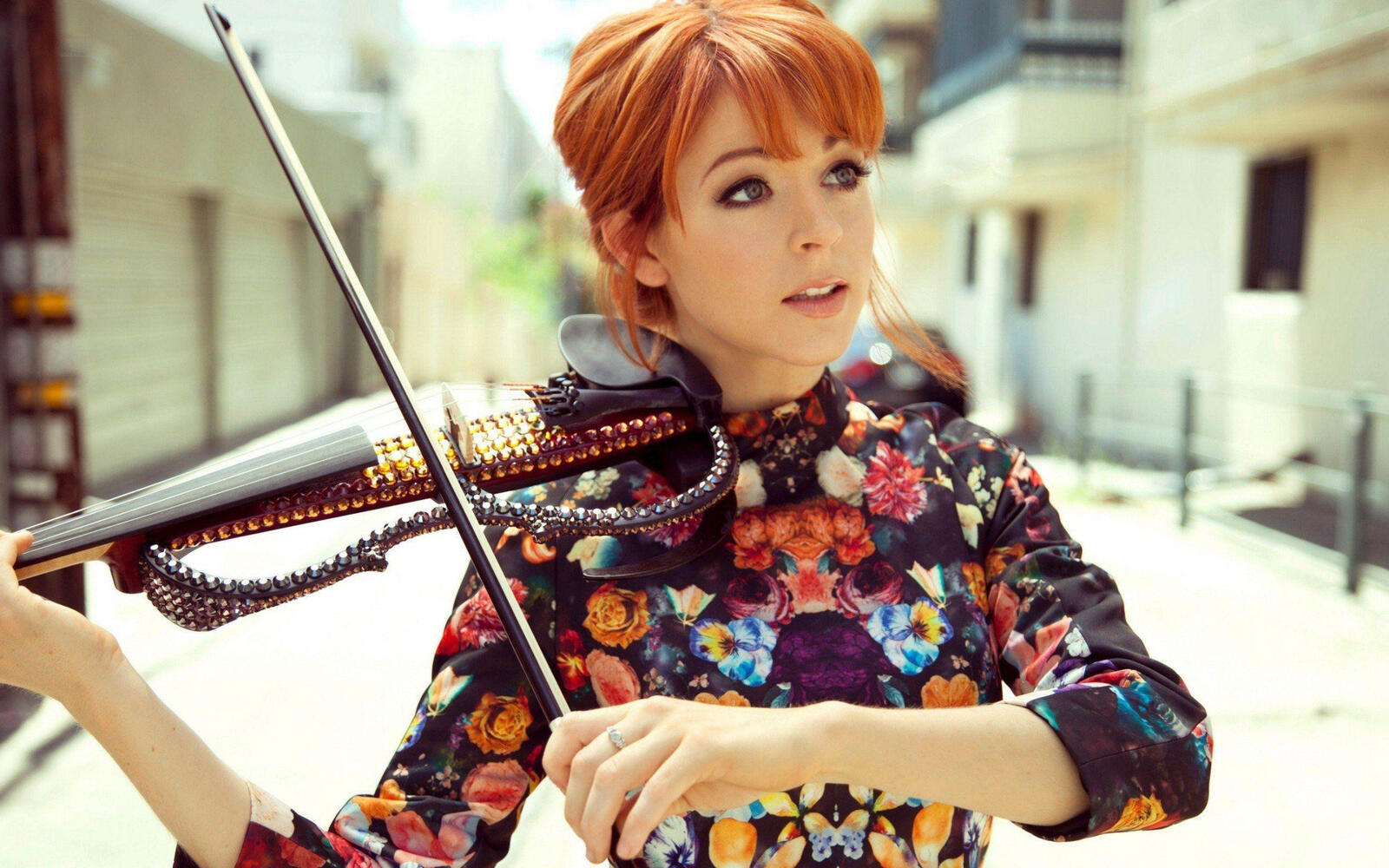 Wallpapers Lindsey Stirling girls musia on the desktop