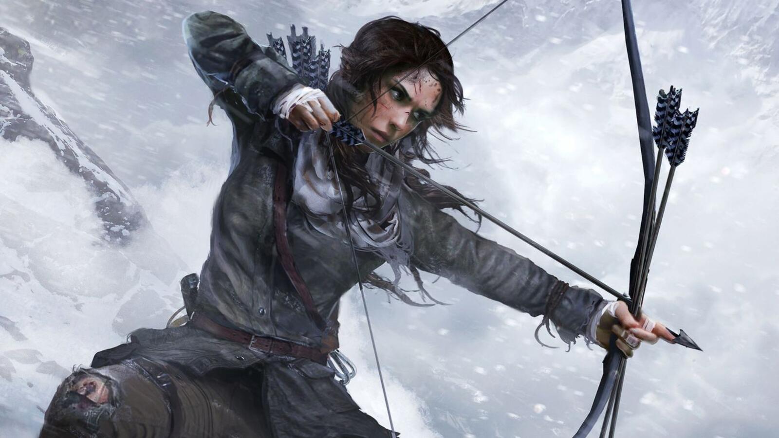 Wallpapers Lara Croft bow rise of the tomb rider on the desktop