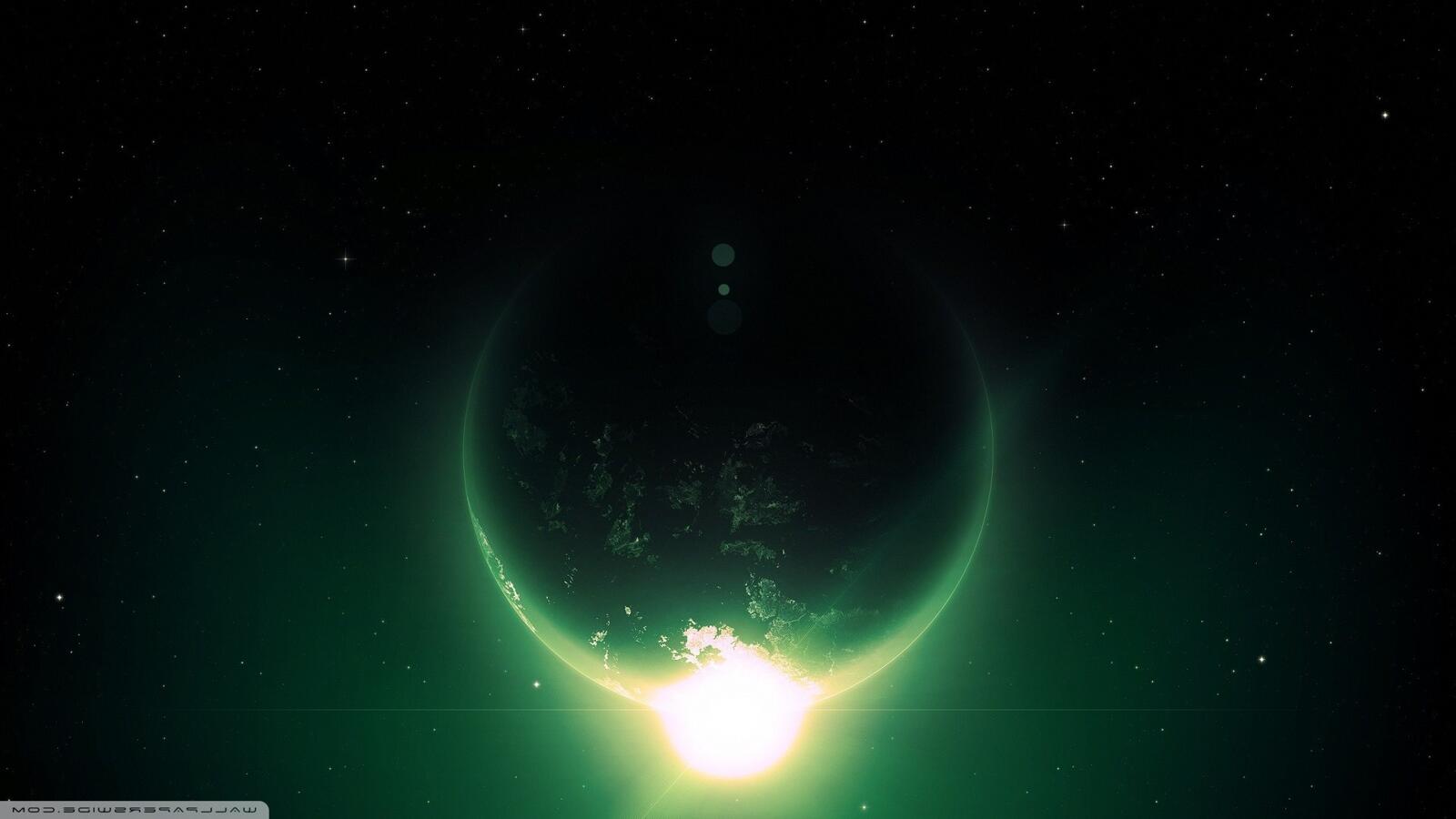 Wallpapers planet space freen on the desktop