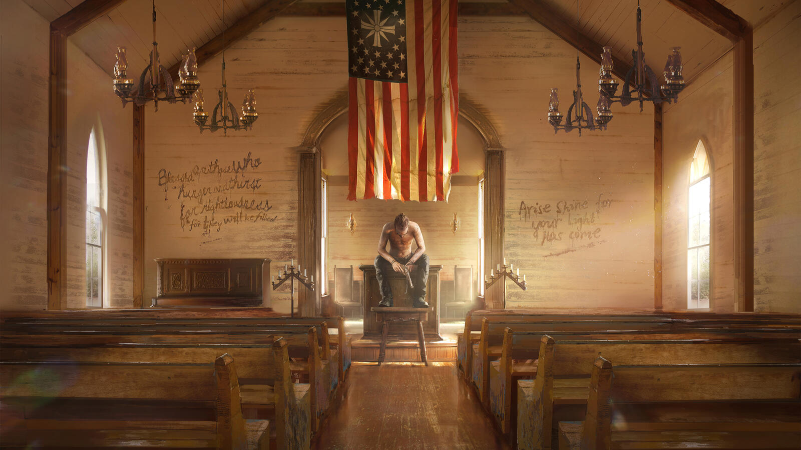 Wallpapers far cry 5 games flag on the desktop