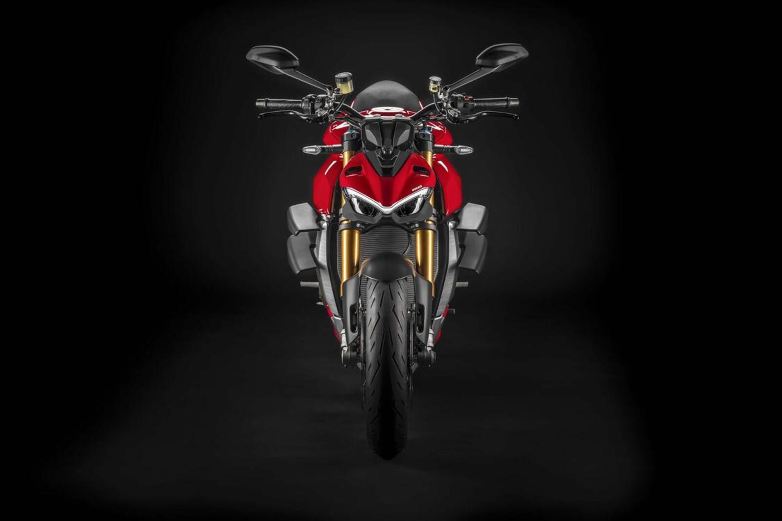 Wallpapers wallpaper ducati streetfighter v4 red front view on the desktop