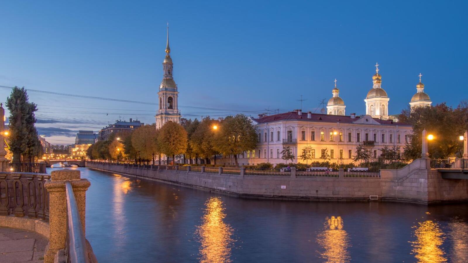 桌面上的壁纸圣尼古拉斯大教堂 圣彼得堡 城市