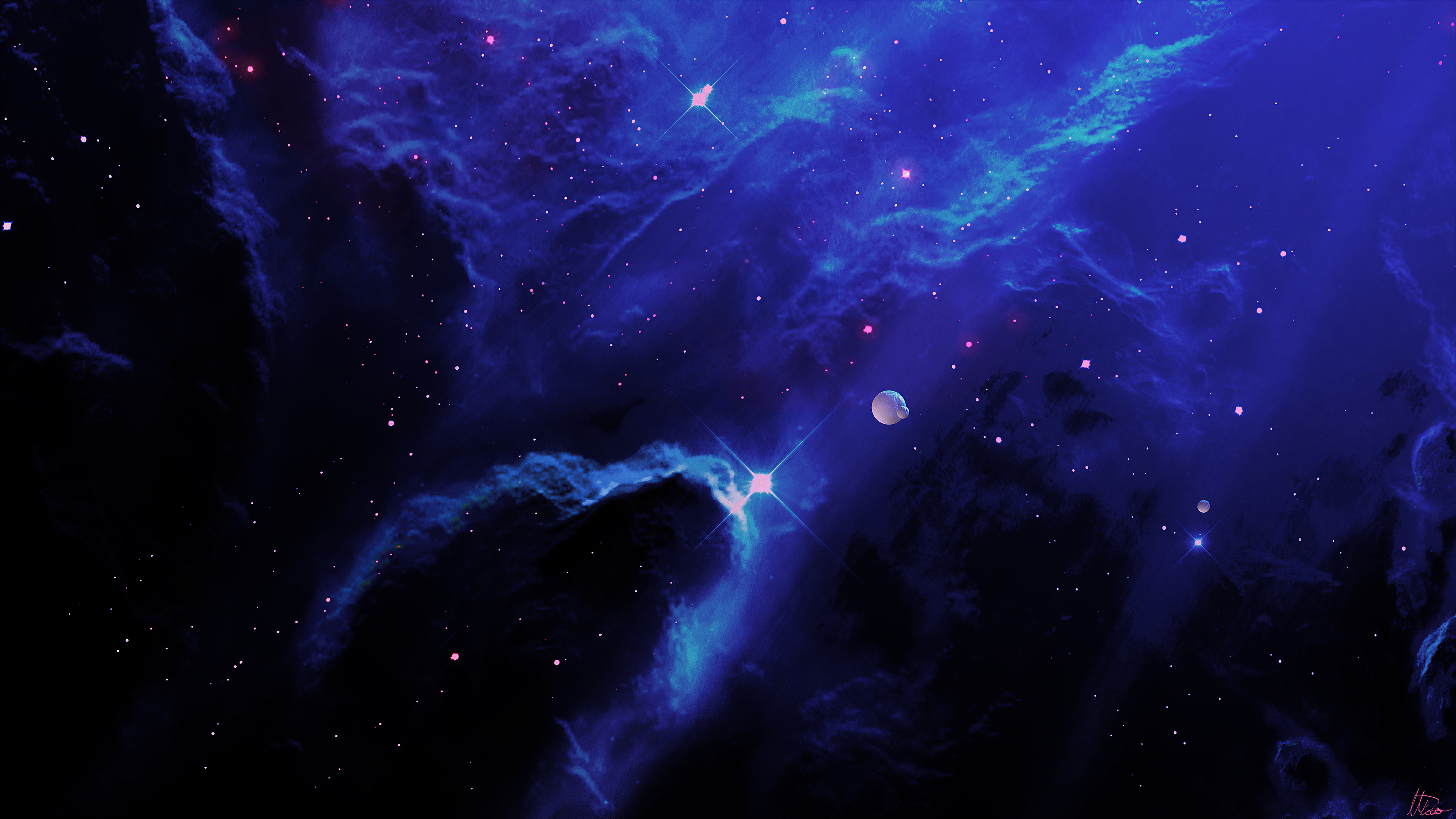Wallpapers Digital Universe planets galaxy on the desktop
