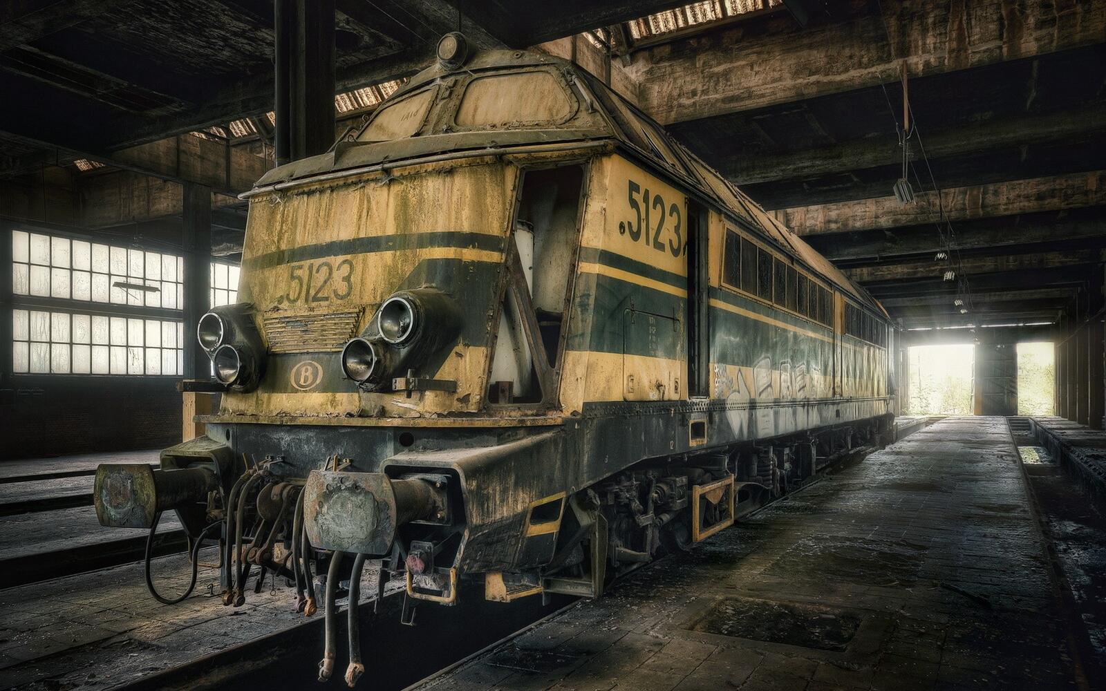 Обои поезд старый пыль на рабочий стол