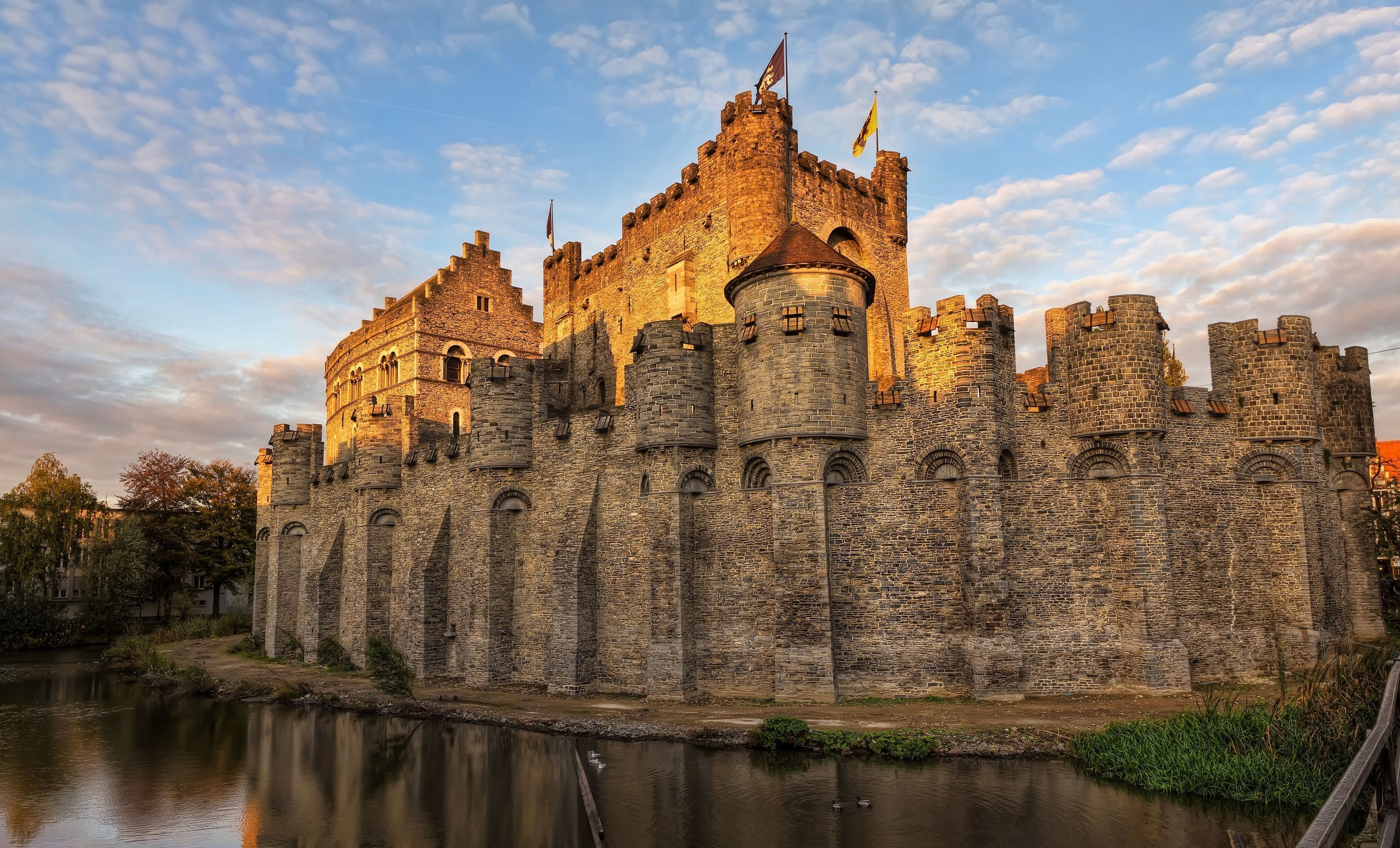 Фото бесплатно Бельгия, замок, ров