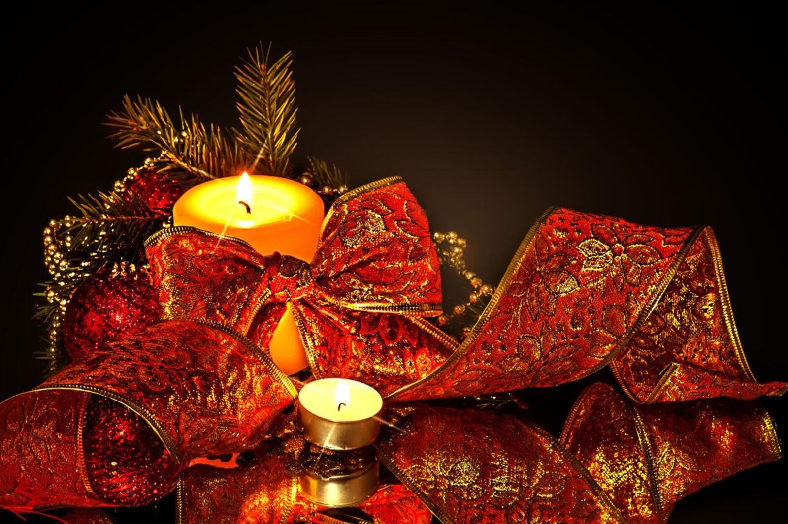 Wallpapers Christmas decorations fire New Year s style on the desktop