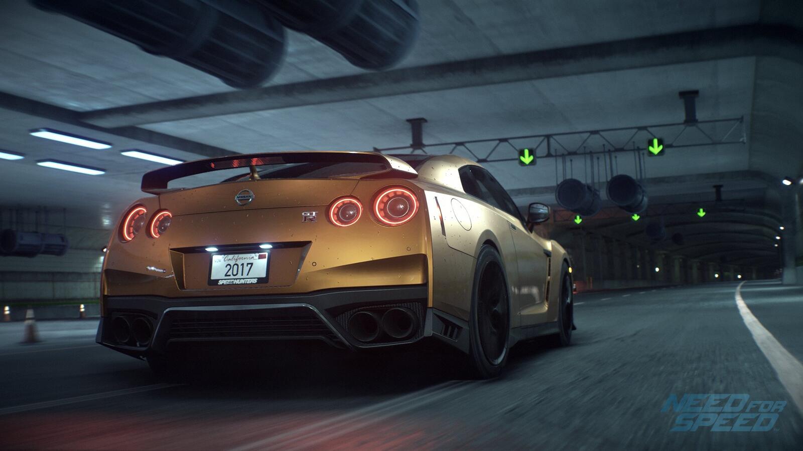 Wallpapers Nissan GTR view from behind Nissan on the desktop