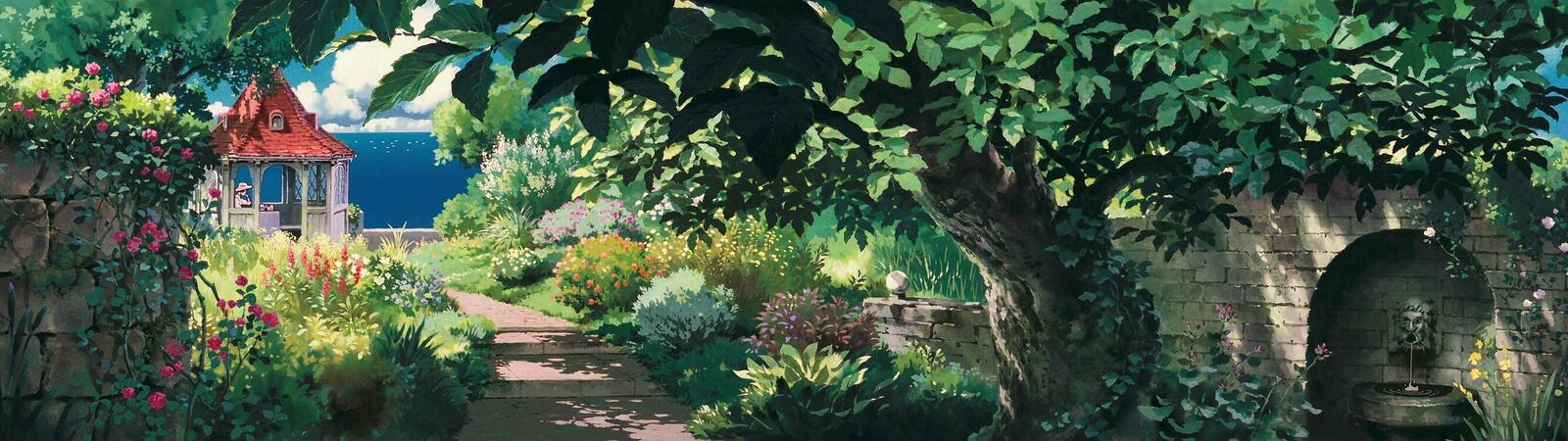 Wallpapers anime landscape trees artwork on the desktop