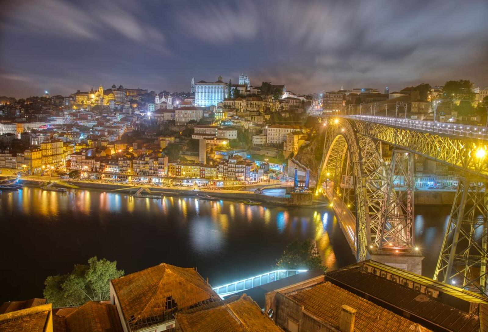 Обои Porto at Night Порту Португалия на рабочий стол