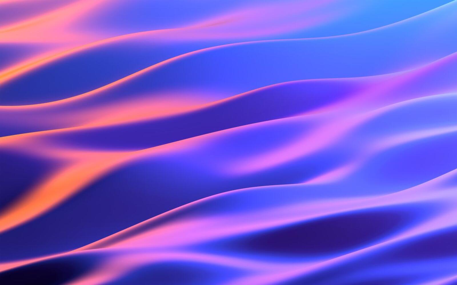 Wallpapers dunes waves neon on the desktop