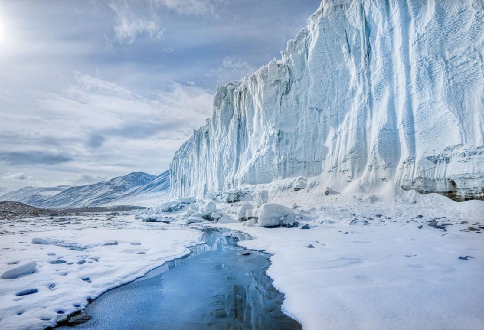 Обои Антарктида Ледник небо на рабочий стол