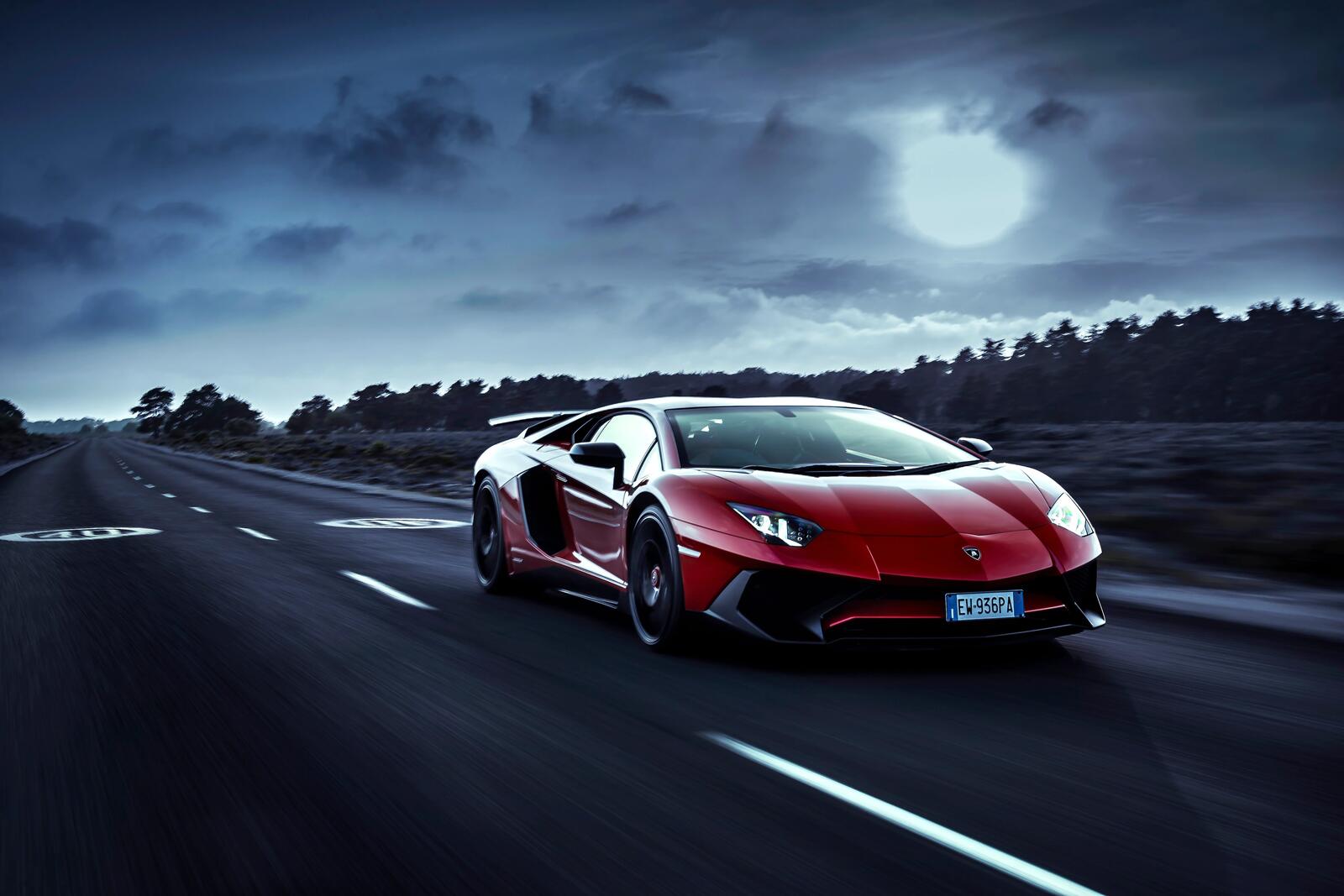 Wallpapers Lamborghini in move cars on the desktop