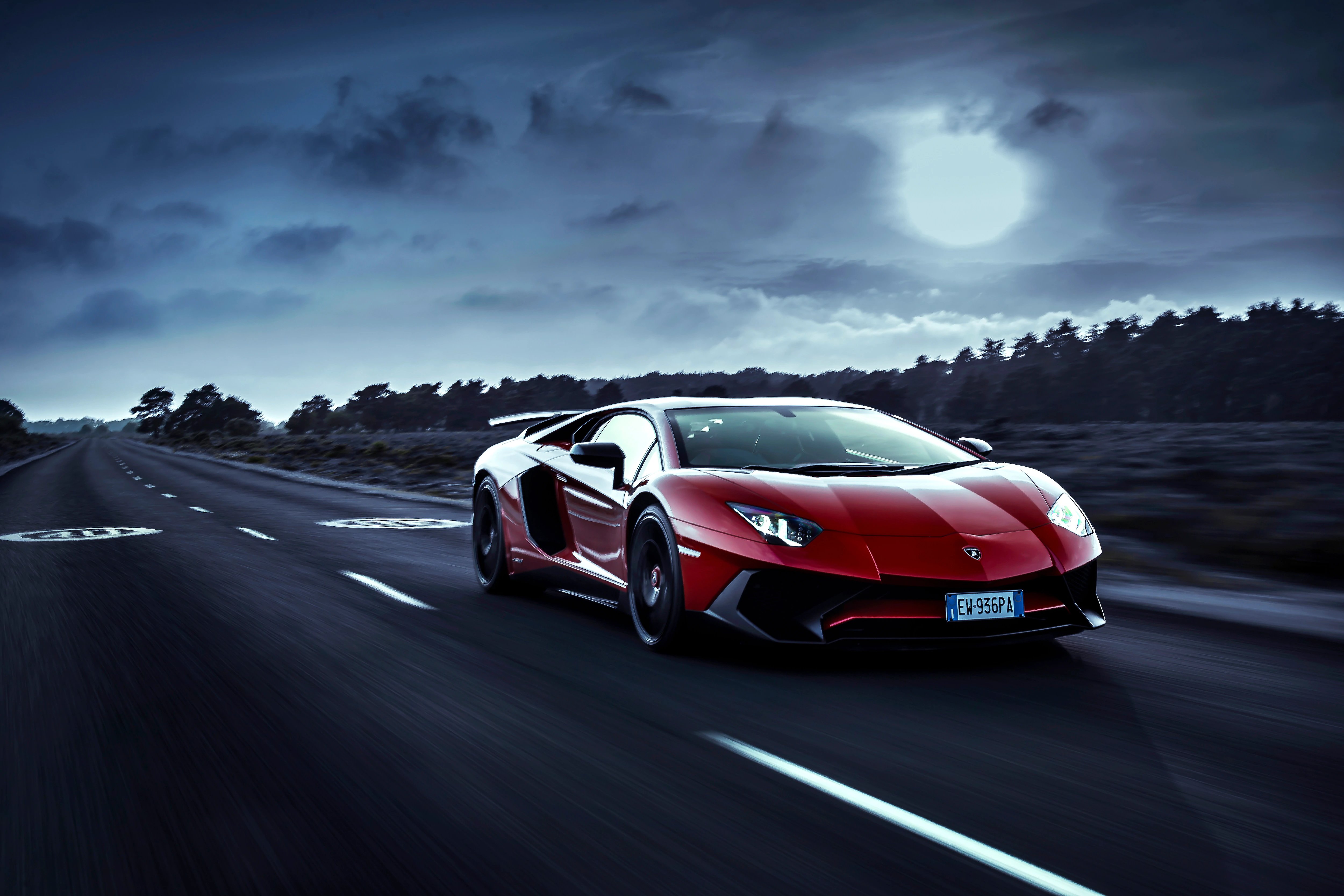 Wallpapers Lamborghini in move cars on the desktop
