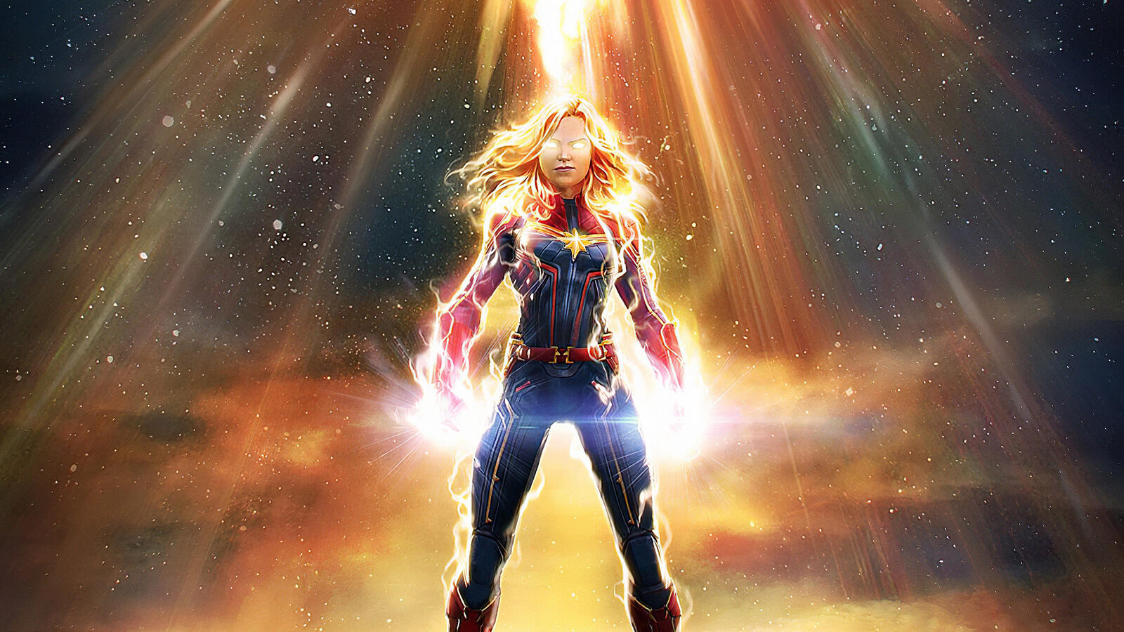 Wallpapers captain marvel rayos a work of art on the desktop