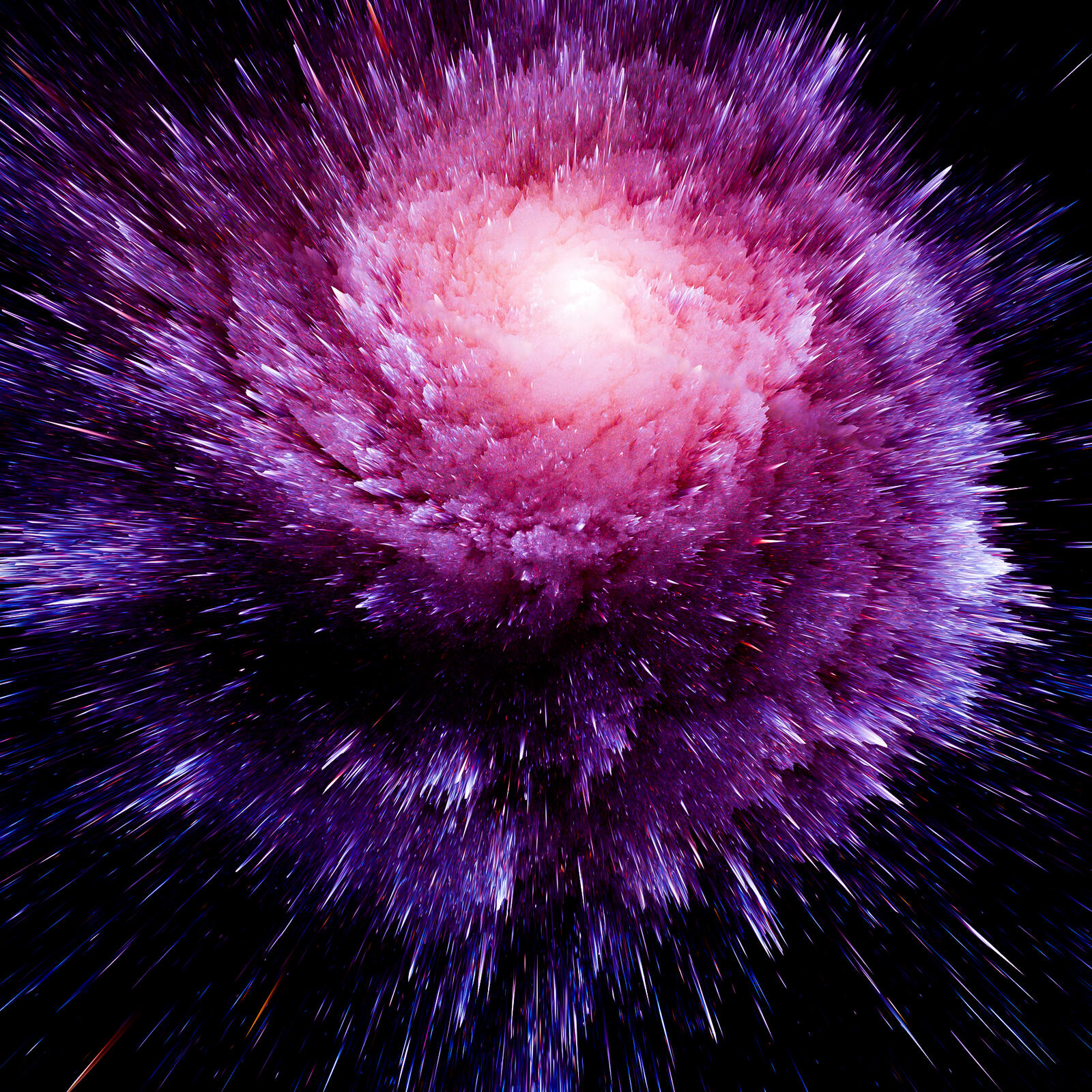 Wallpapers particle explosion purple splash on the desktop